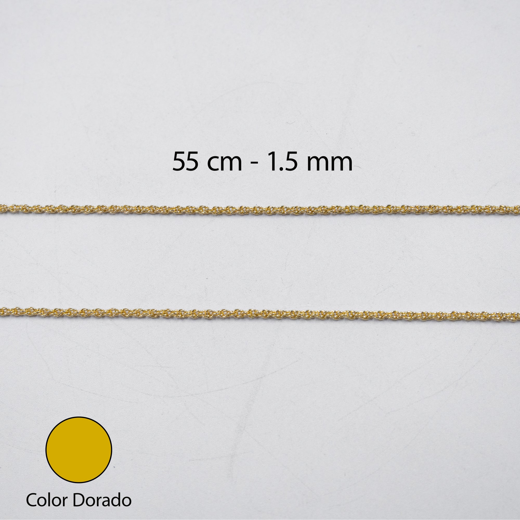 Cadenas Doradas Torsal de 55 cm M6 Oro Laminado