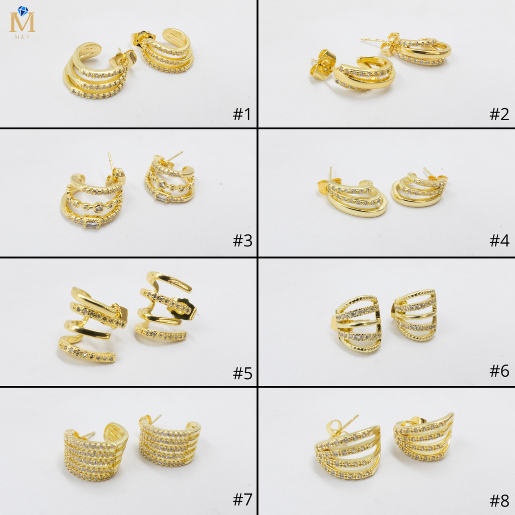 Aretes Dorados Caja 2 01/06/26 M2 Oro Laminado