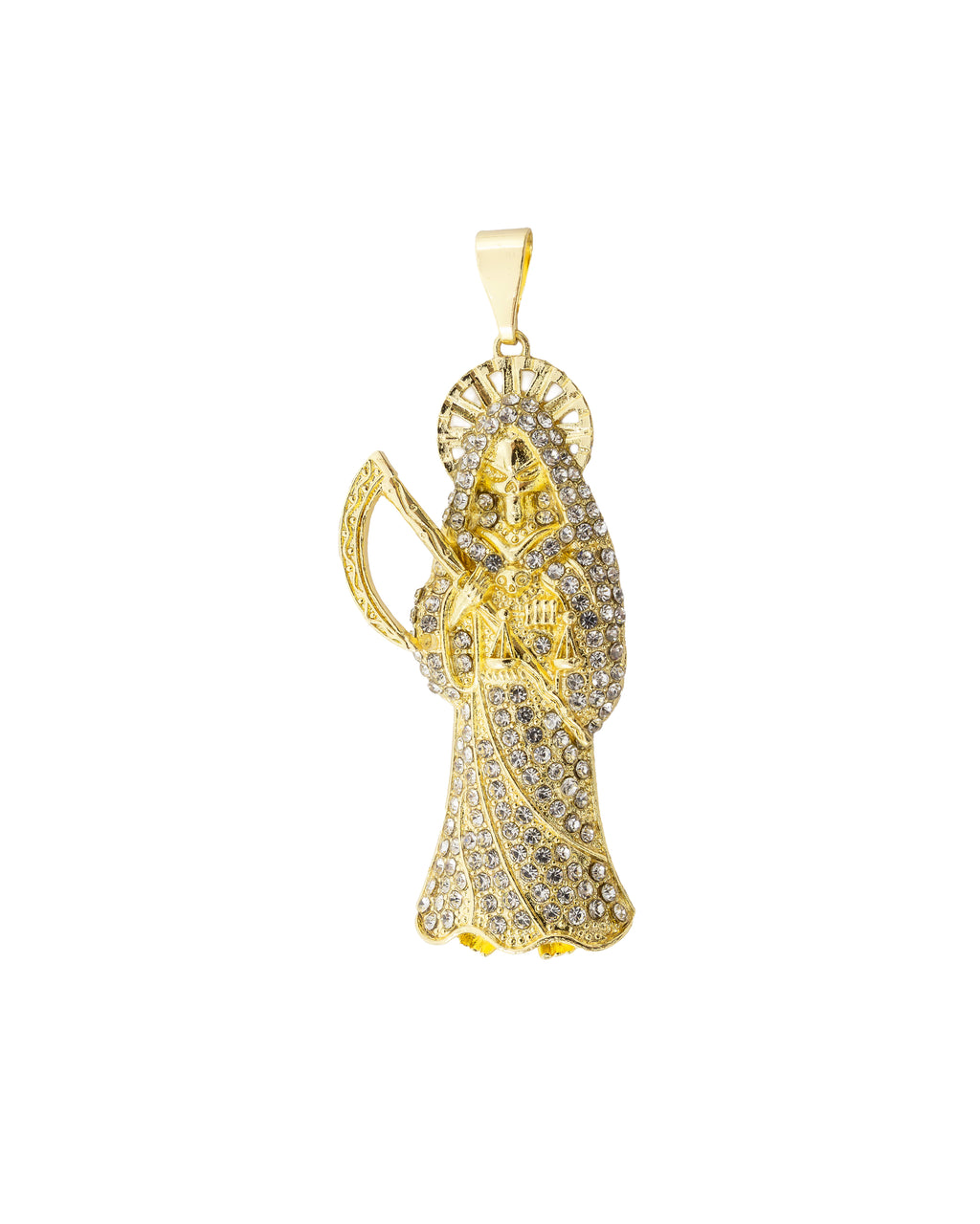 Dije de la santa muerte M163 - Oro laminado