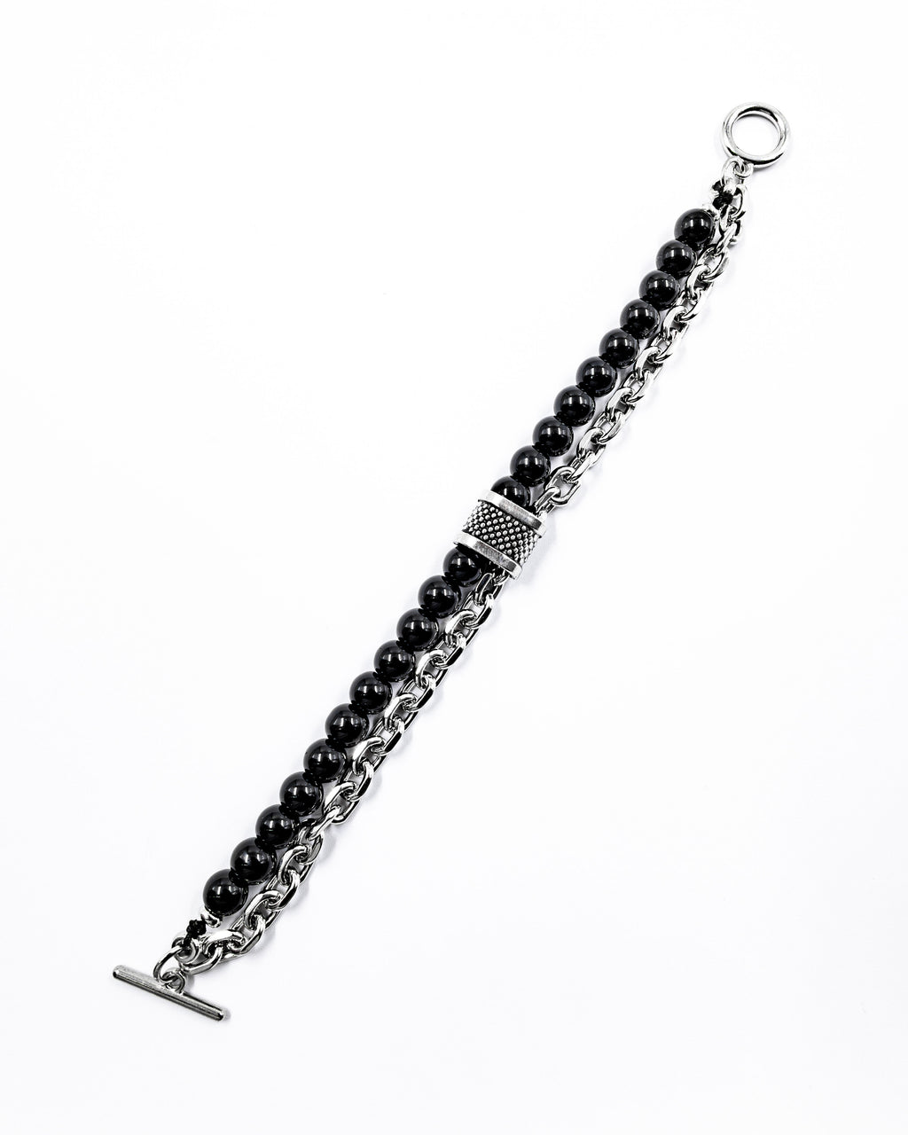 Pulsera de cuentas con Dije M6 Acero Inoxidable