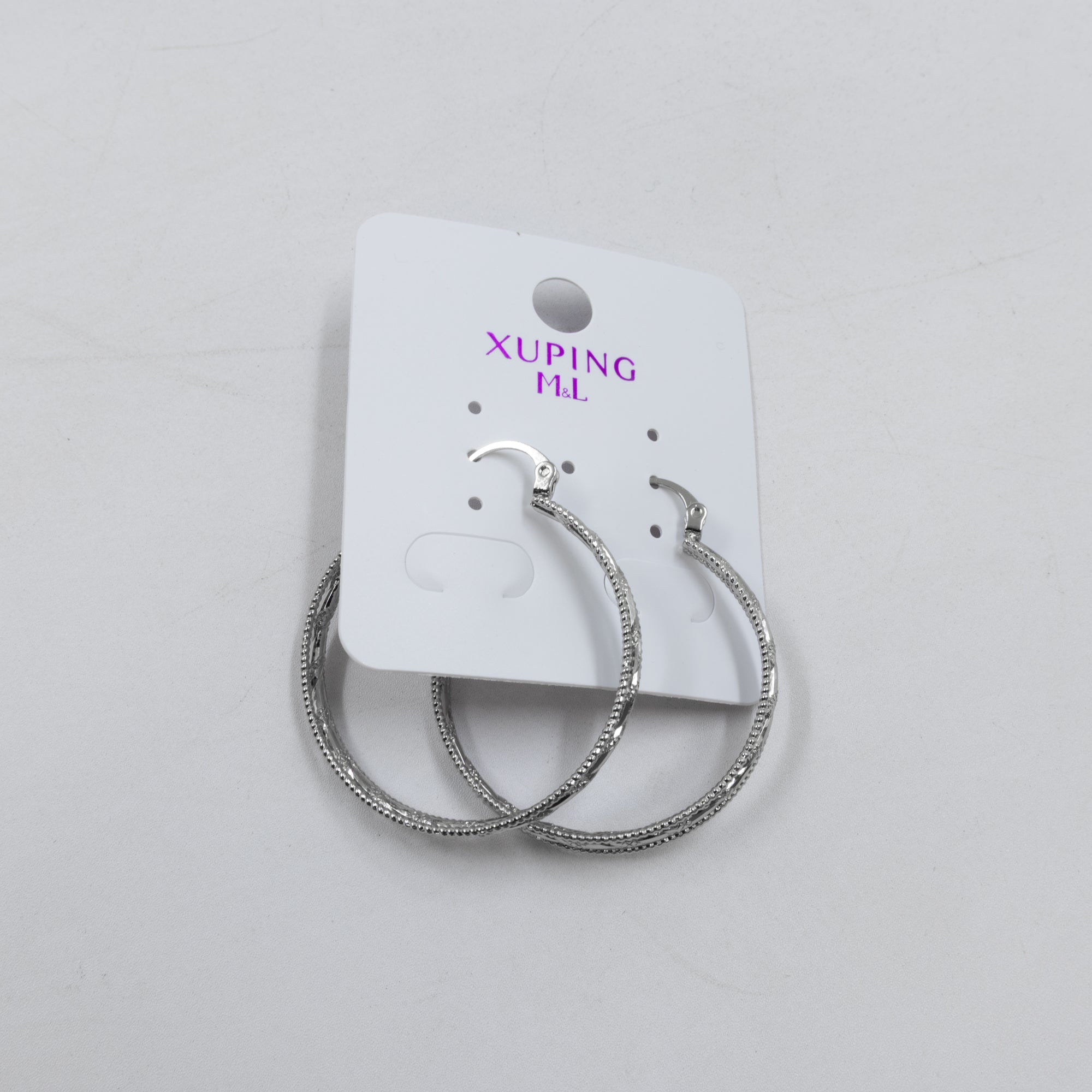 Aretes Plateados de Broche M15 Oro Laminado