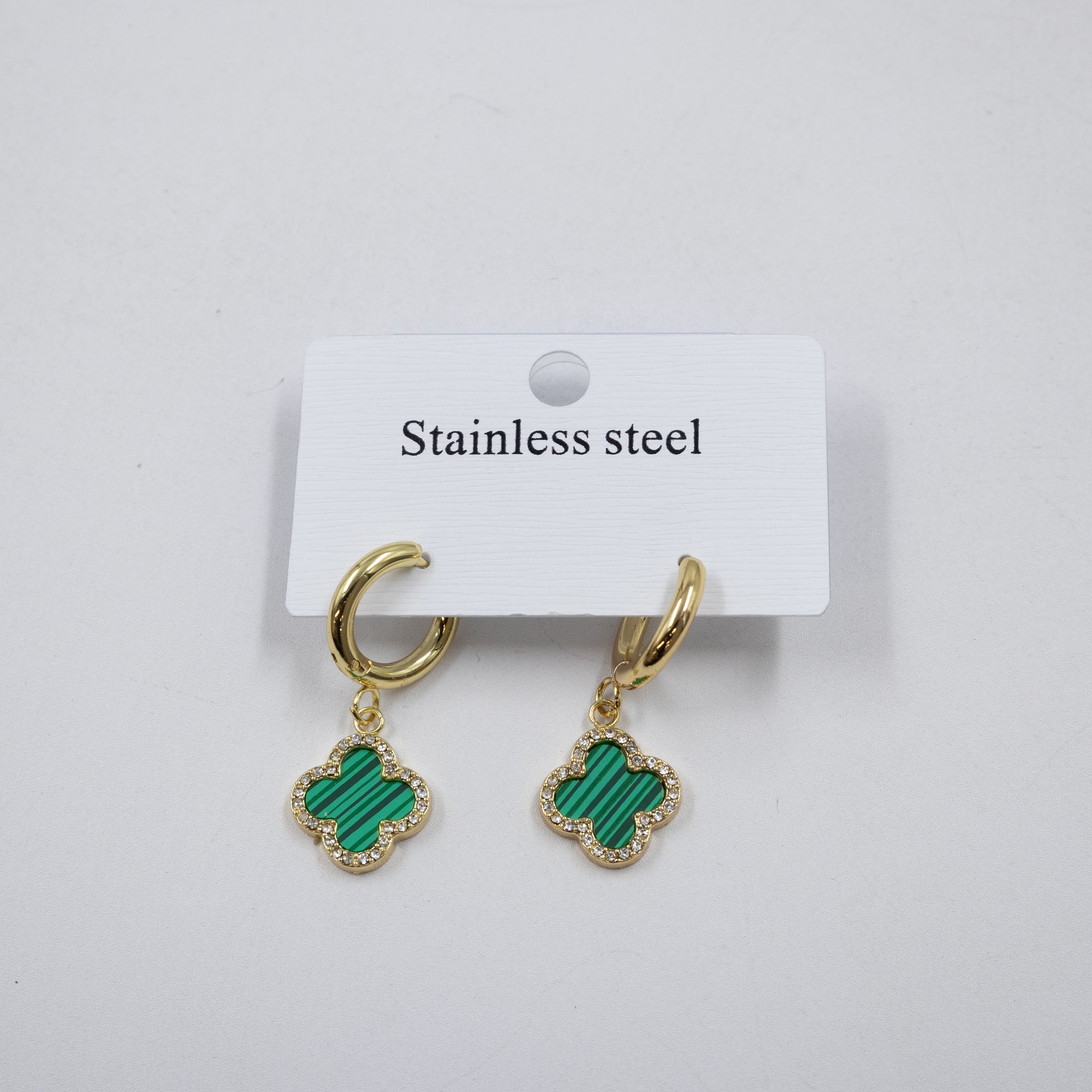 Aretes Dorados de Trebol M1 Oro Laminado