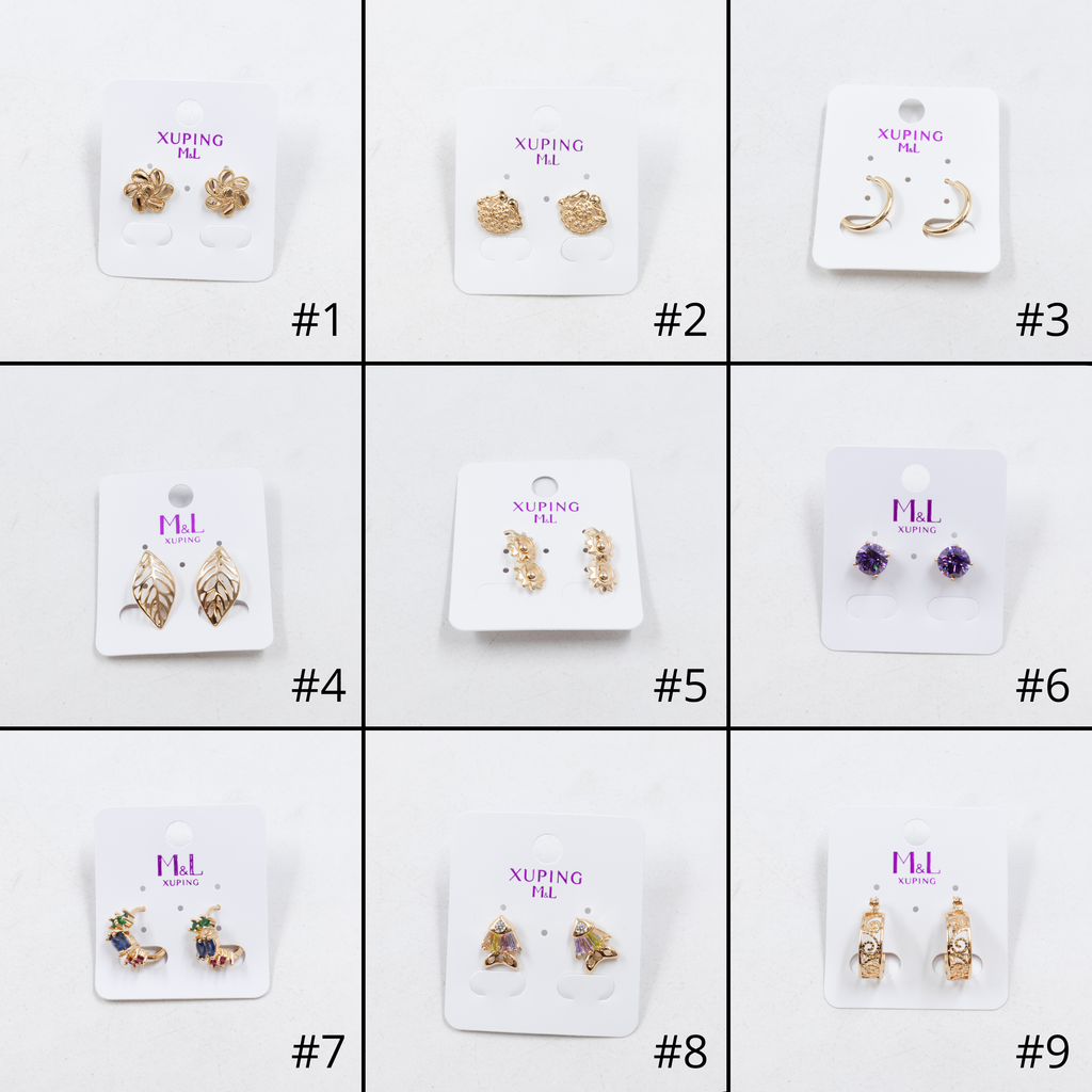 Aretes Xuping Dorados M2 Oro Laminado