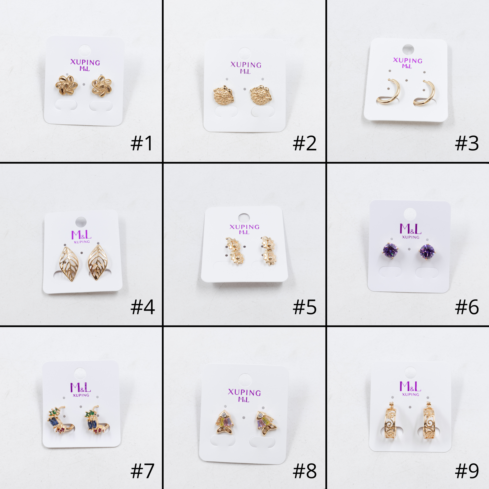 Aretes Xuping Dorados M2 Oro Laminado