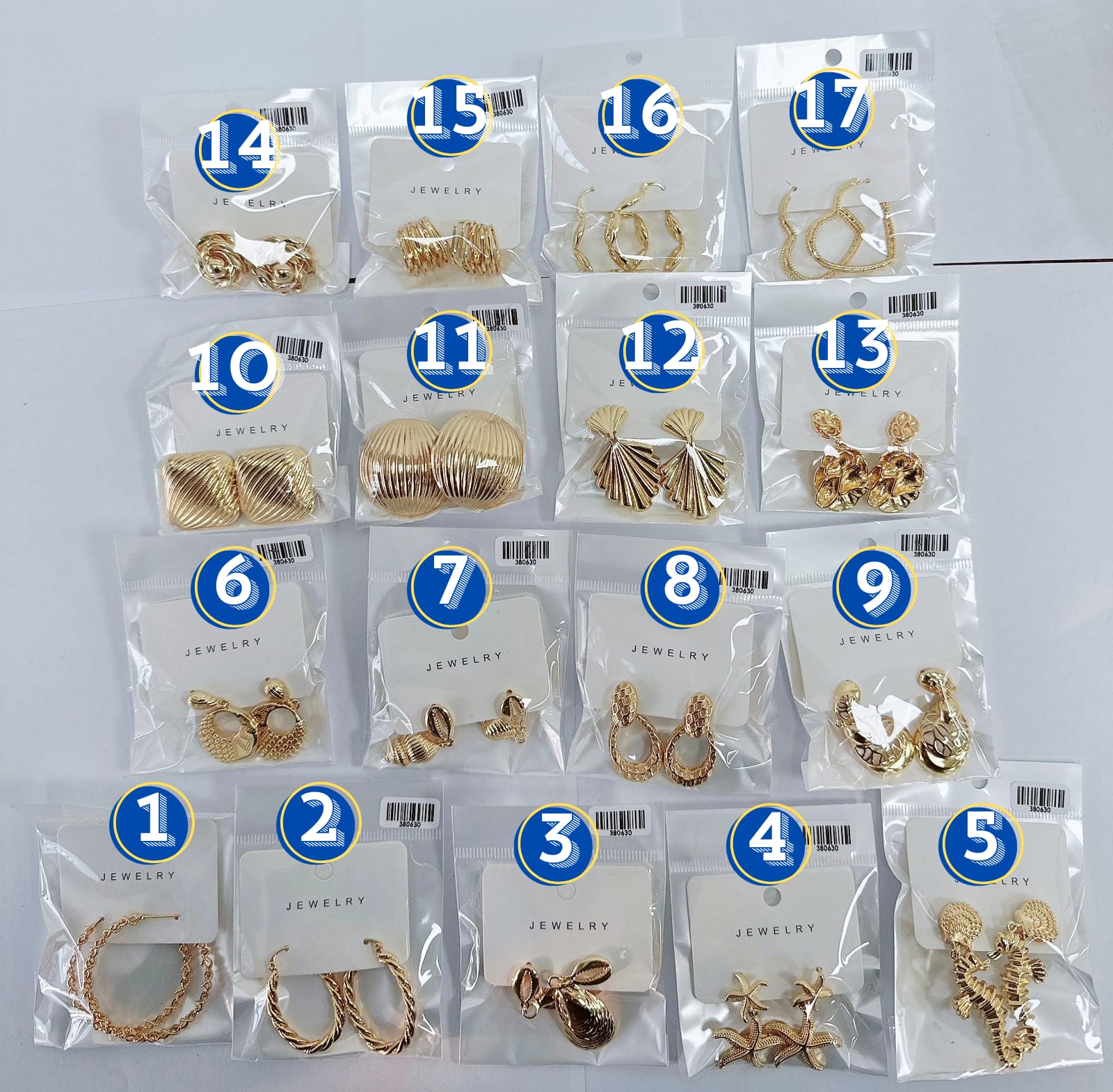Arete Dorado Elegante M1 Oro Laminado