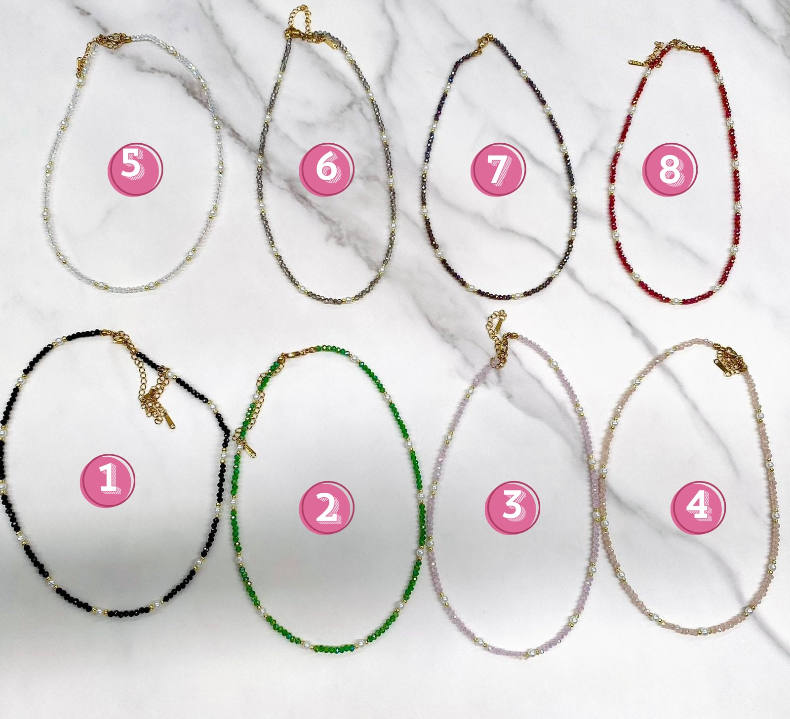 Cadenas Minimalistas de Chaquira M1 Oro Laminado