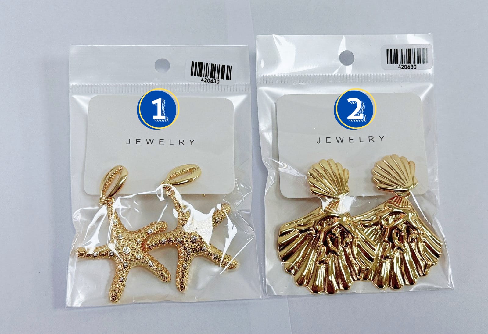 Arete Dorado Elegante M2 Oro Laminado