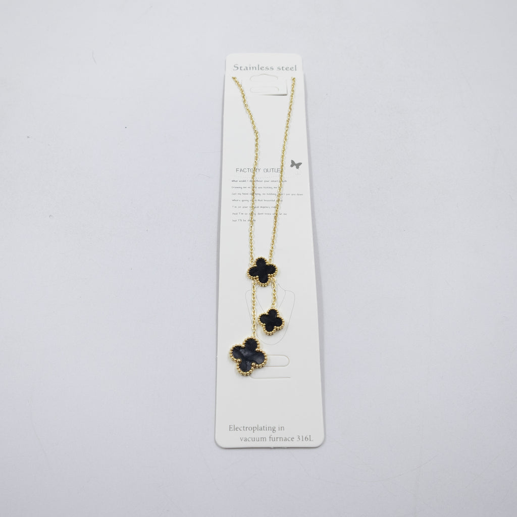 Collar Dorado de Trebol M2 Oro Laminado
