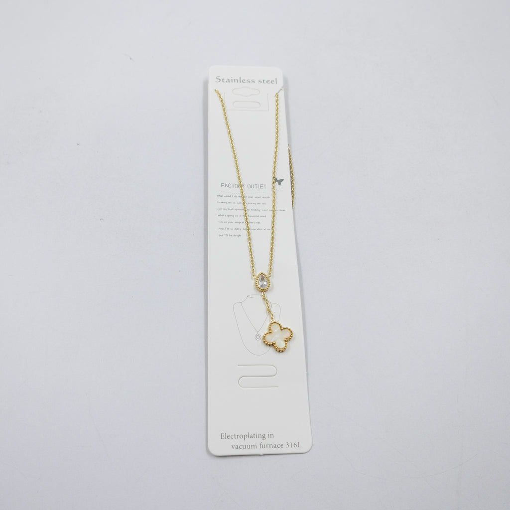 Collar Dorado de Trebol M1 Oro Laminado