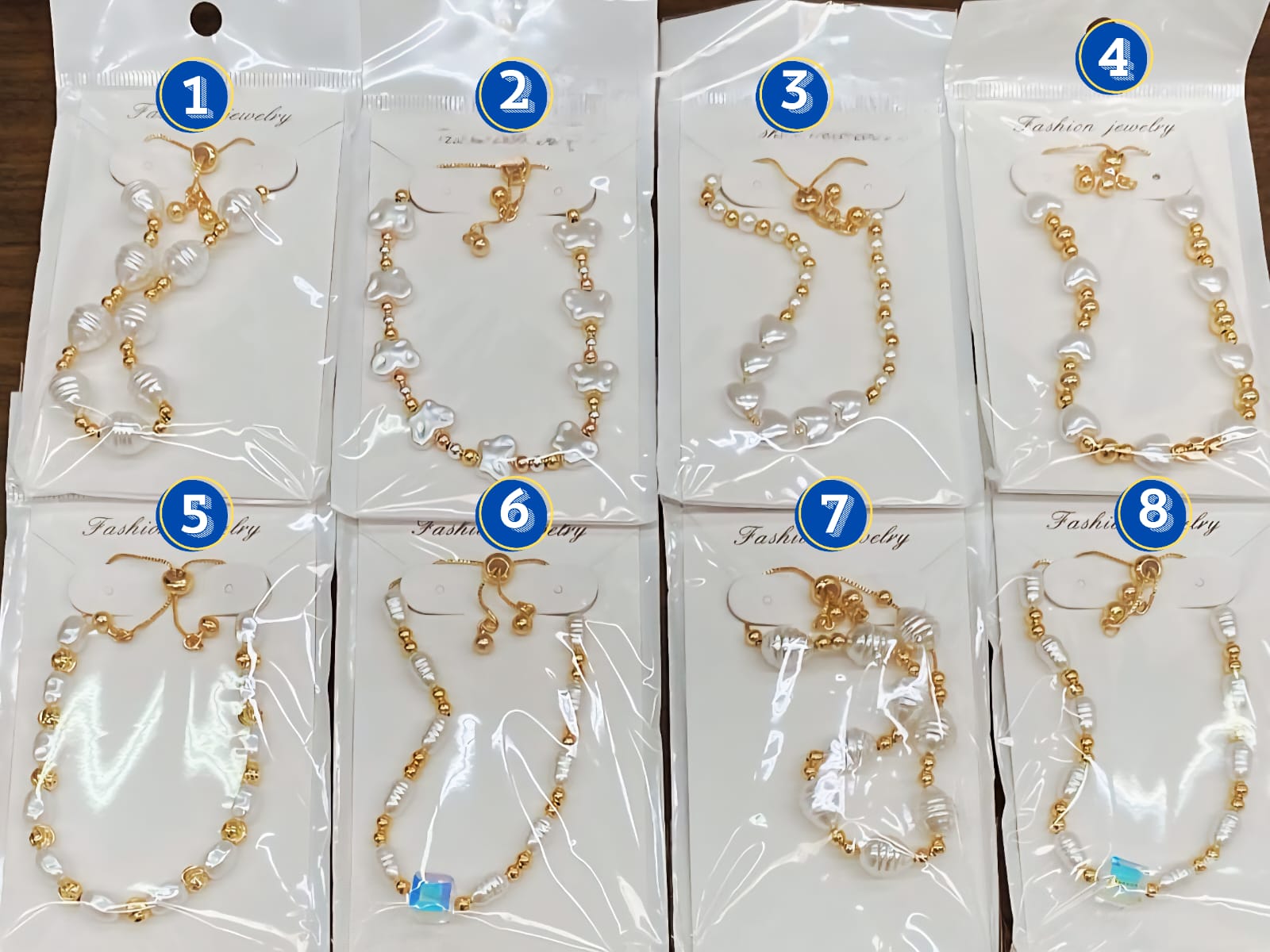 Pulsera Perla M1 Oro Laminado