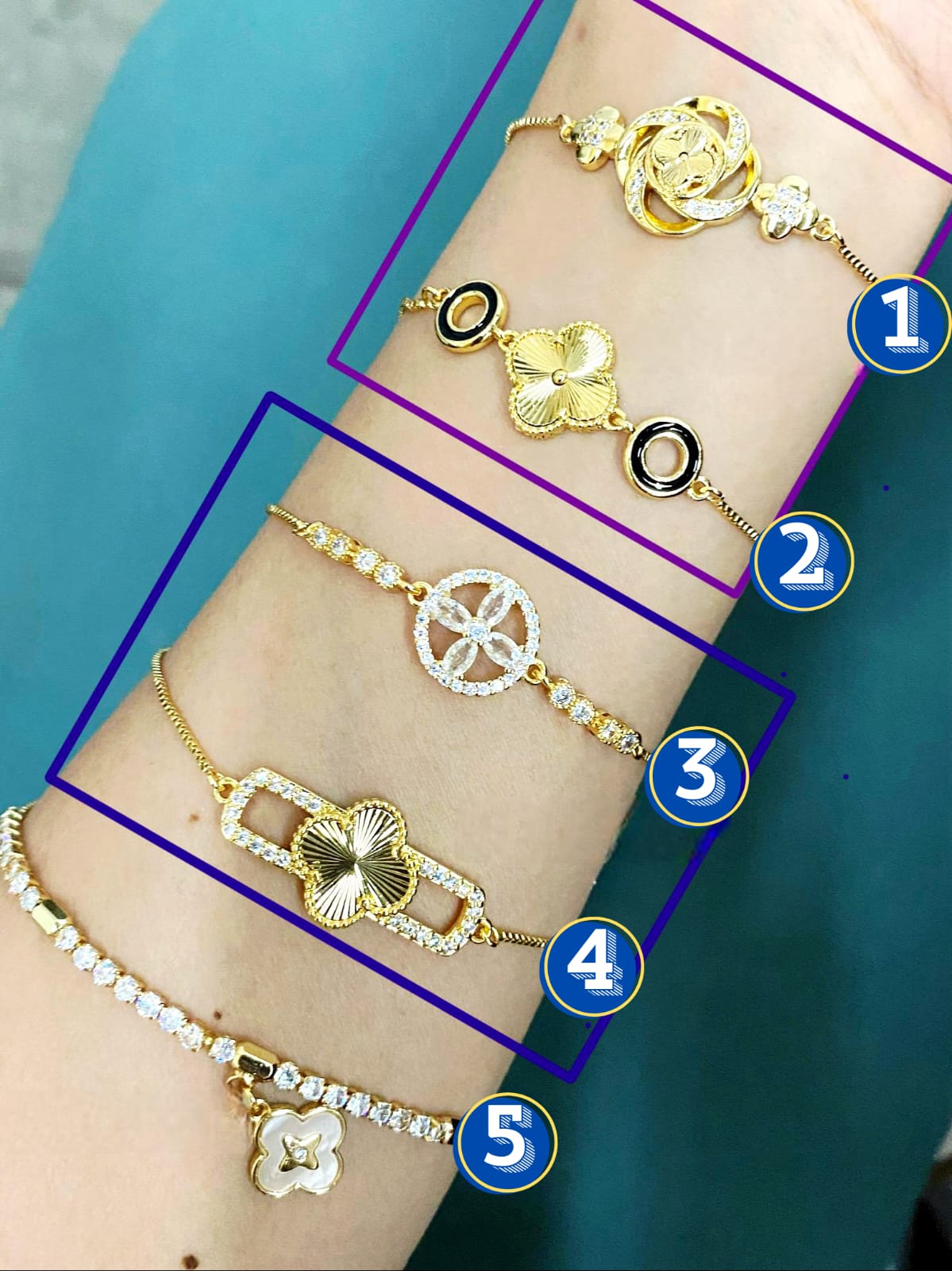 Pulsera Dorada M1 Oro Laminado