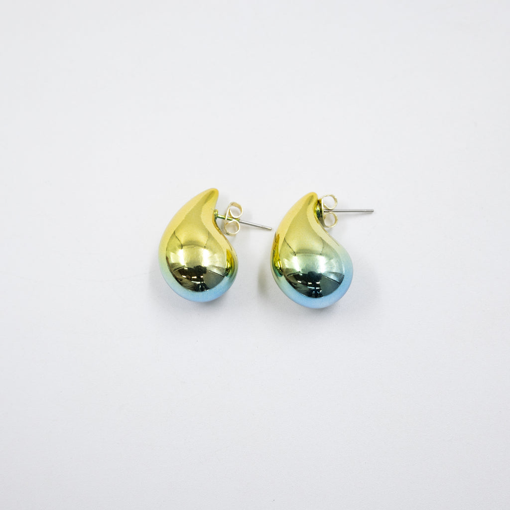Aretes Chicos de colores M1 Oro Laminado