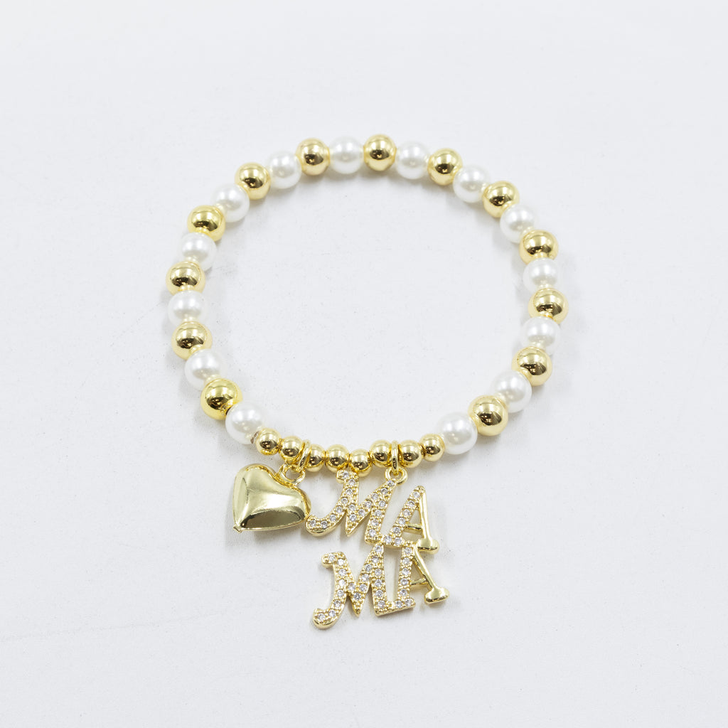 Pulsera con dije de Mamá M3 Oro Laminado 05/03/26