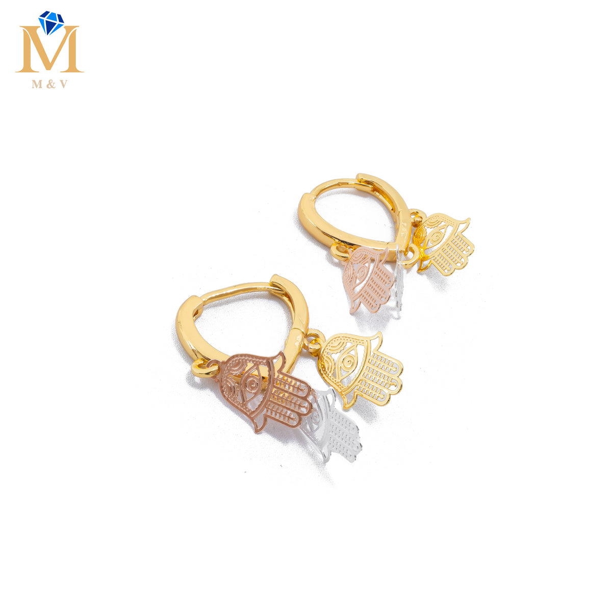 Artes Dorados con dijes de 3 colores M1 Oro Laminado