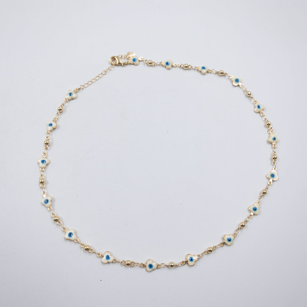 Collar Dorado de Ojo Turco M5 Oro Laminado