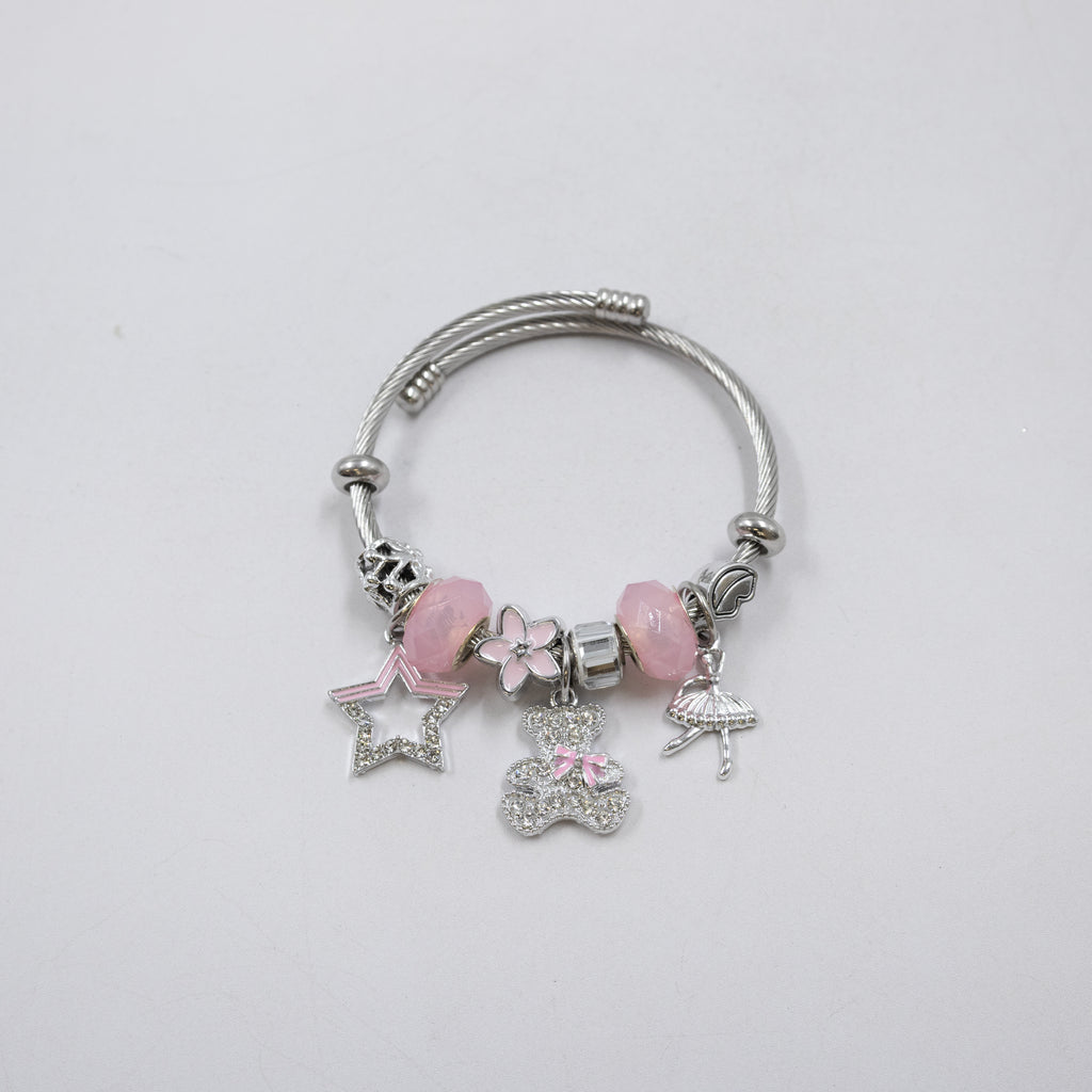 Pulsera tipo Pandora Plateados M12 Oro Laminado