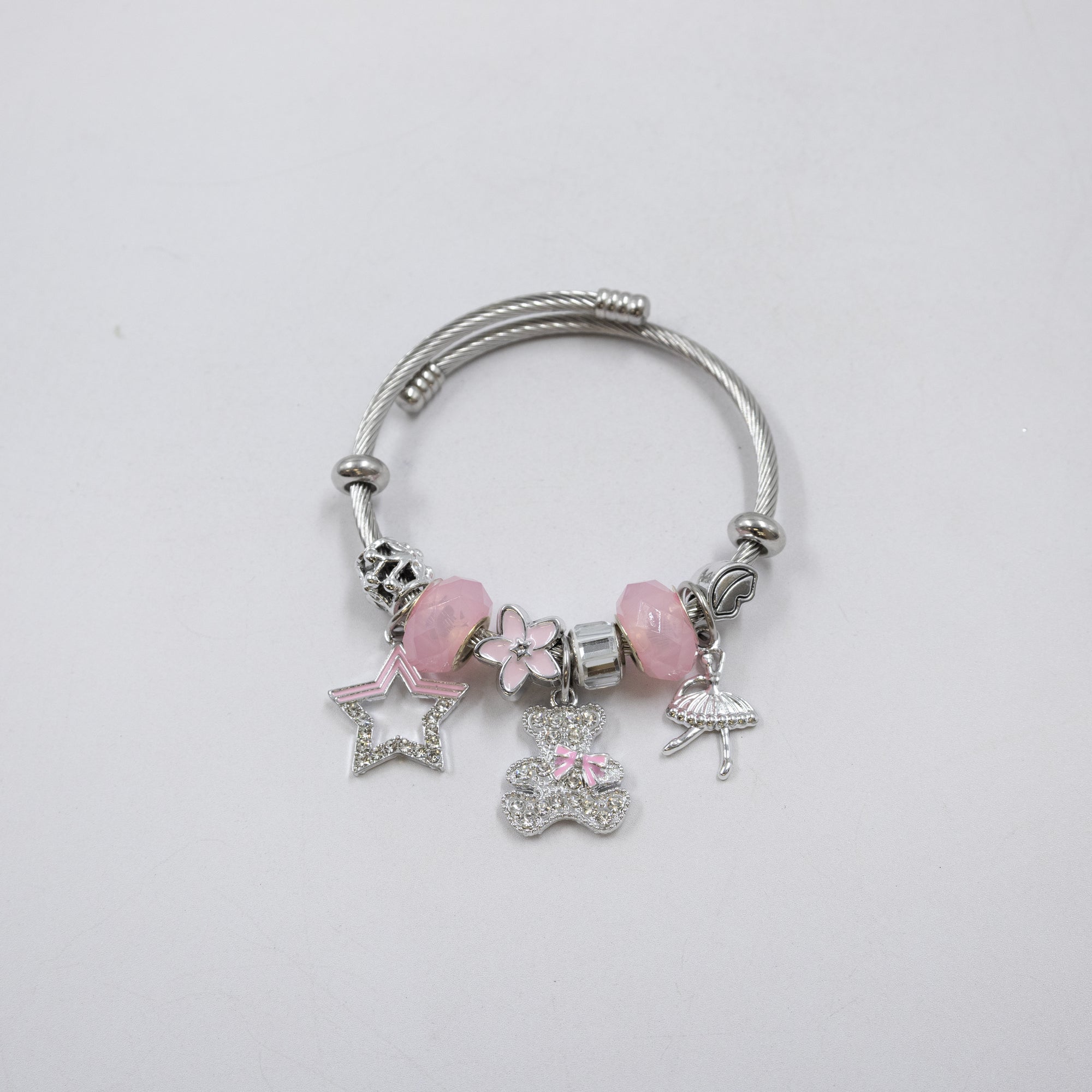 Pulsera tipo Pandora Plateados M12 Oro Laminado