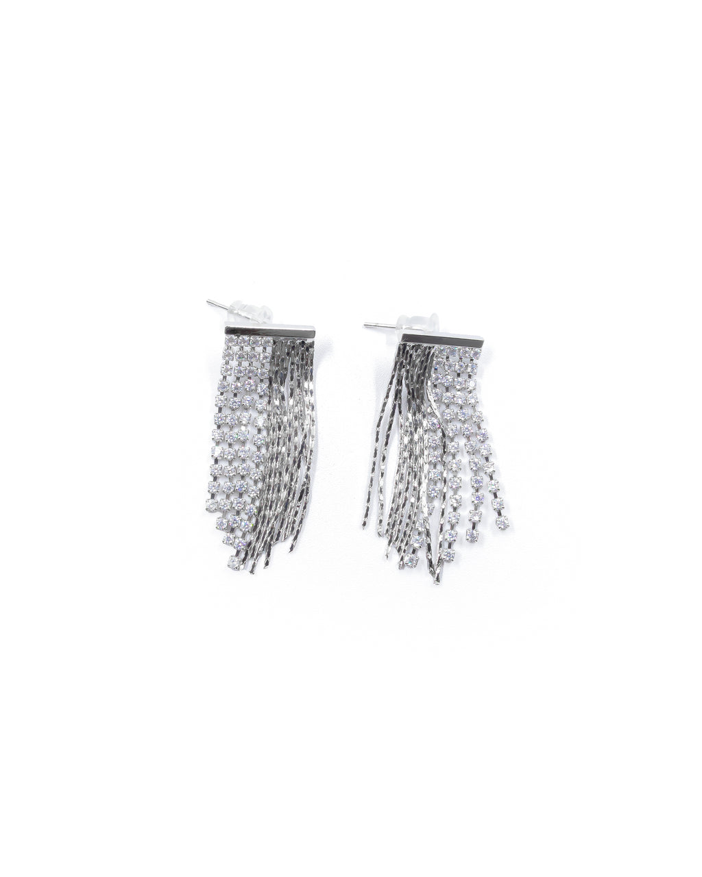 Aretes Largos Ansheli Plateados M19 Oro Laminado
