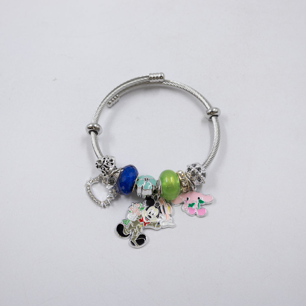 Pulsera tipo Pandora Plateados M9 Oro Laminado