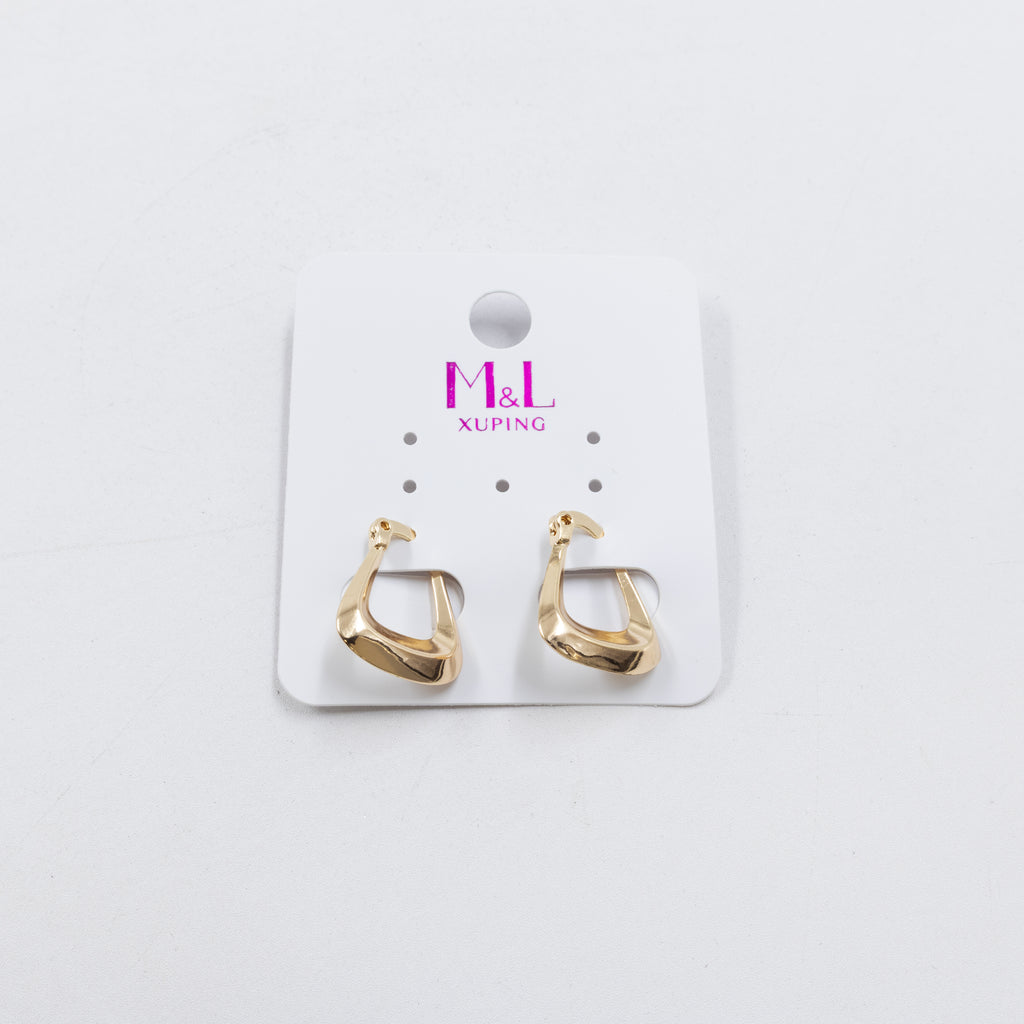 Aretes Dorados Xuping de Poste M7 Oro Laminado