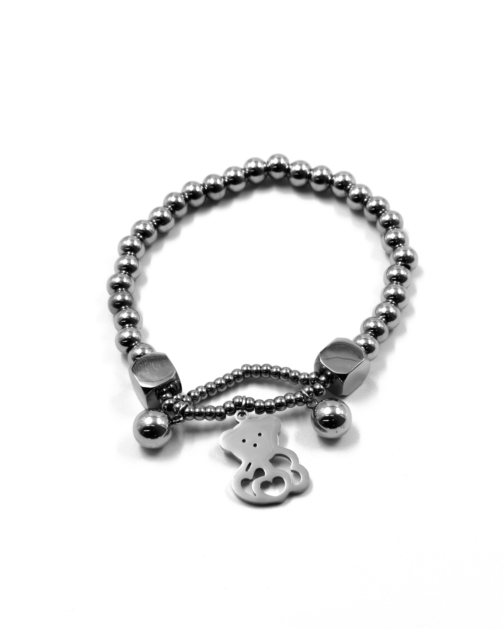 Pulsera de cuentas con dije de Oso - M3 Oro Laminado