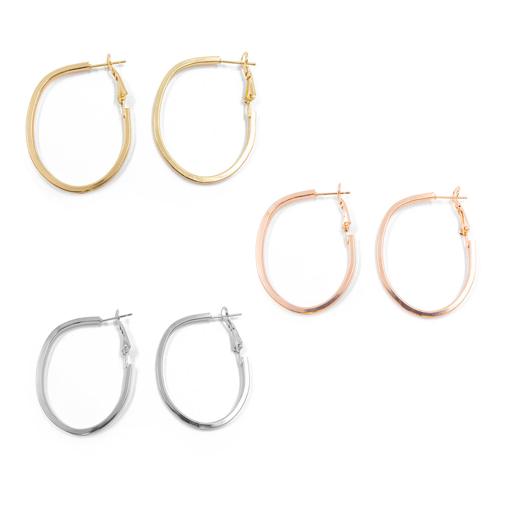 Paquete de 3 pares de Arracadas M1 Oro Laminado