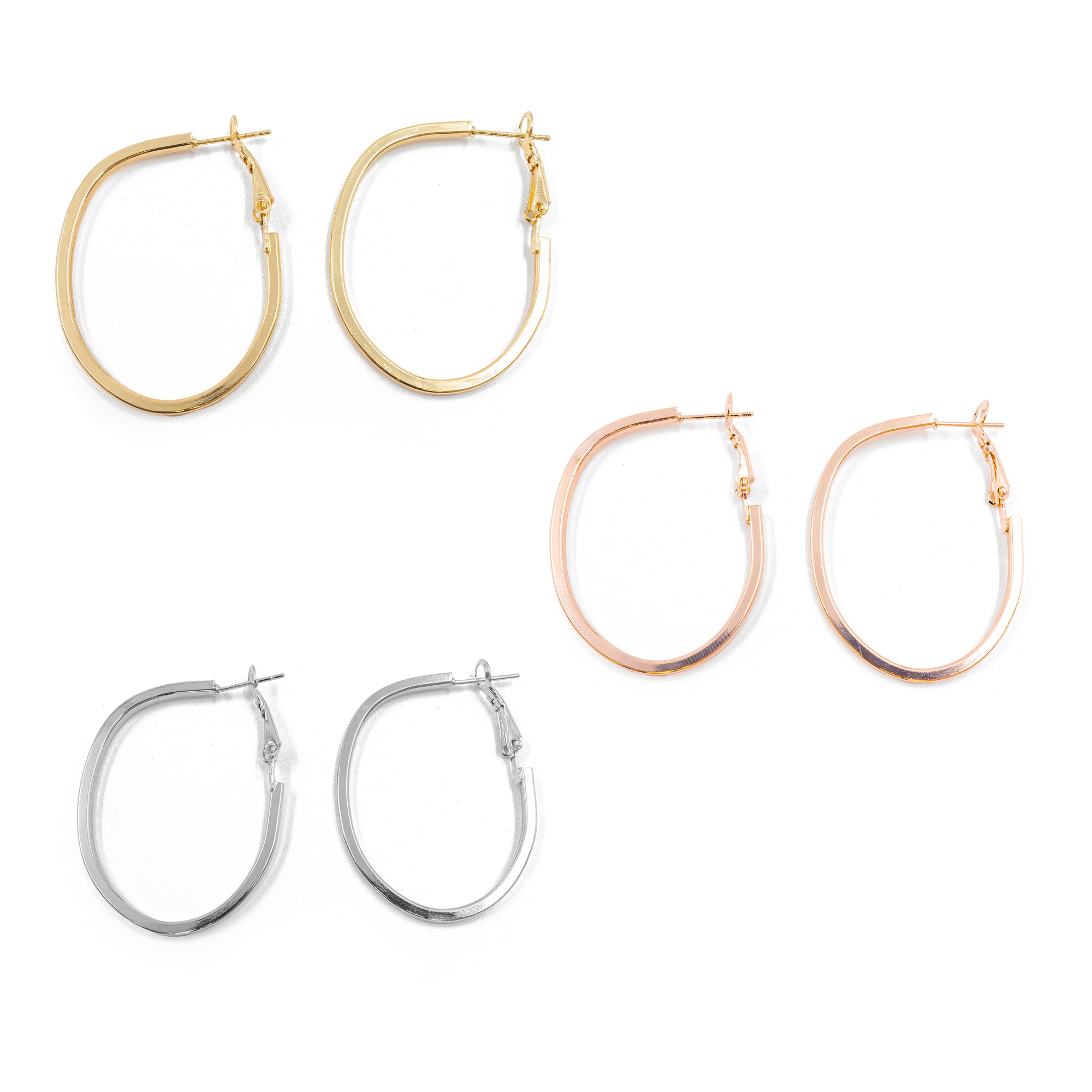 Paquete de 3 pares de Arracadas M1 Oro Laminado