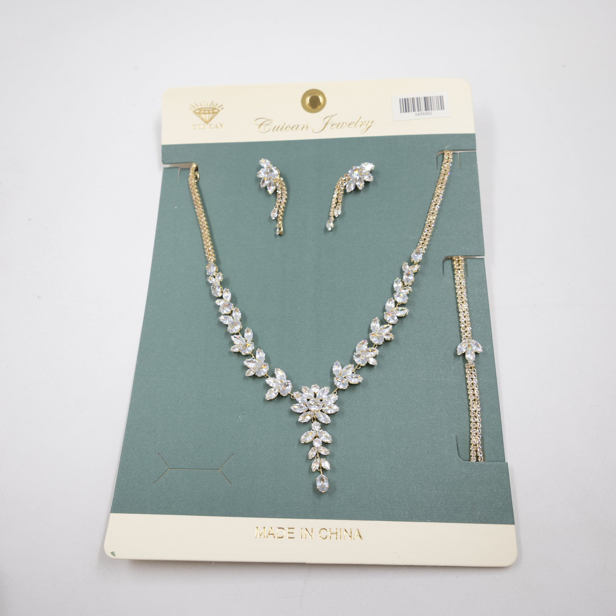 Conjuntos Dorados con piedras M1 Oro Laminado