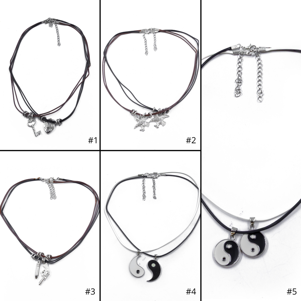 Collares en Pareja de piedras M20 Acero Inoxidable