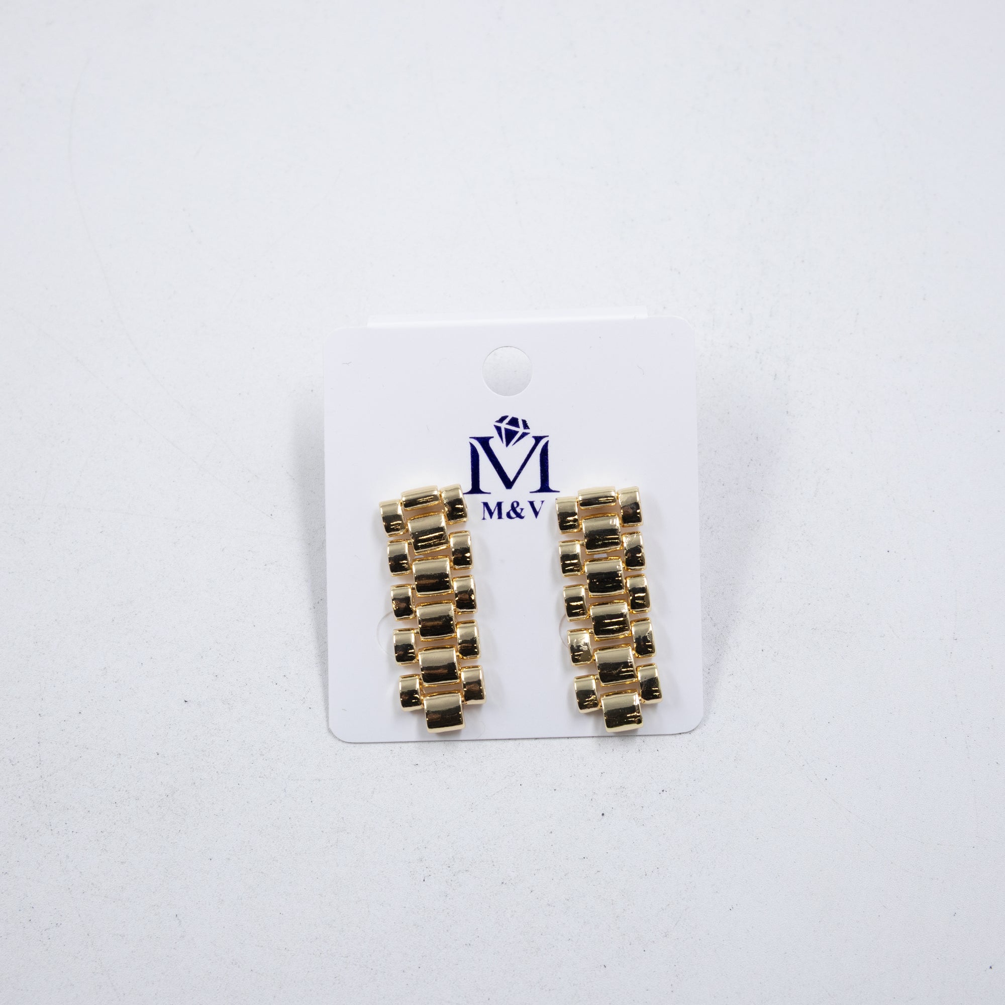 Paquete de 12 pares de Aretes Dorados M1 Oro Laminado