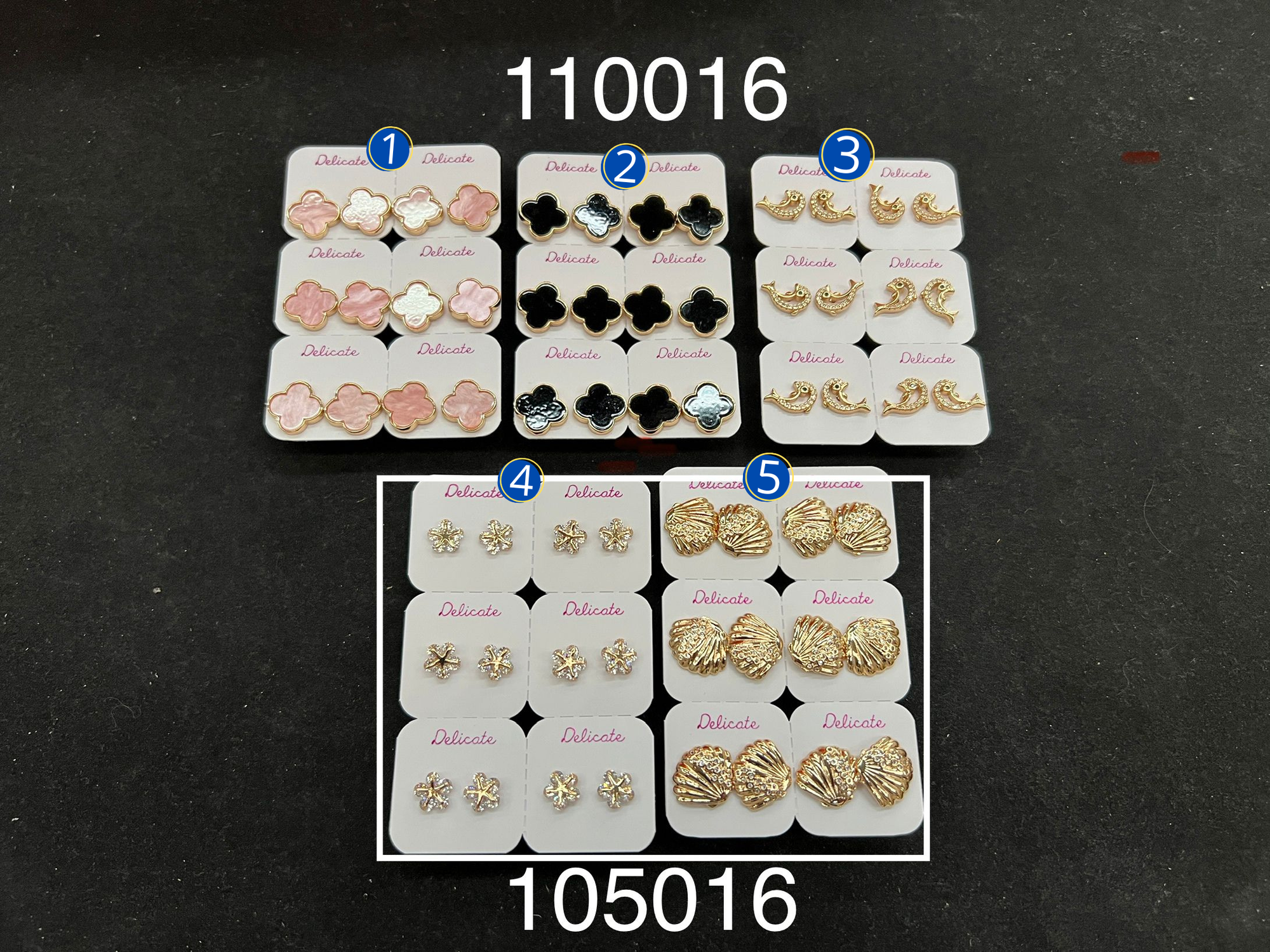 [05/AGOSTO/26] Paquete de 6 pares de aretes Dorados M11 Oro Laminado