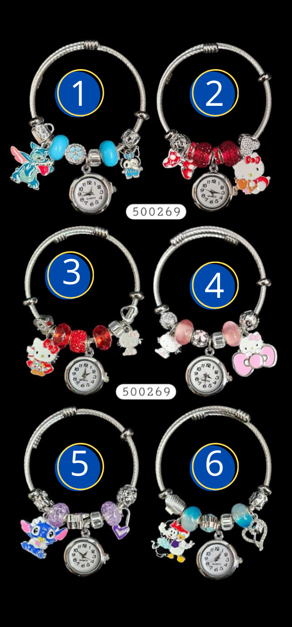 PULSERA TIPO PANDORA DE RELOJ M20 ACERO INOXIDABLE