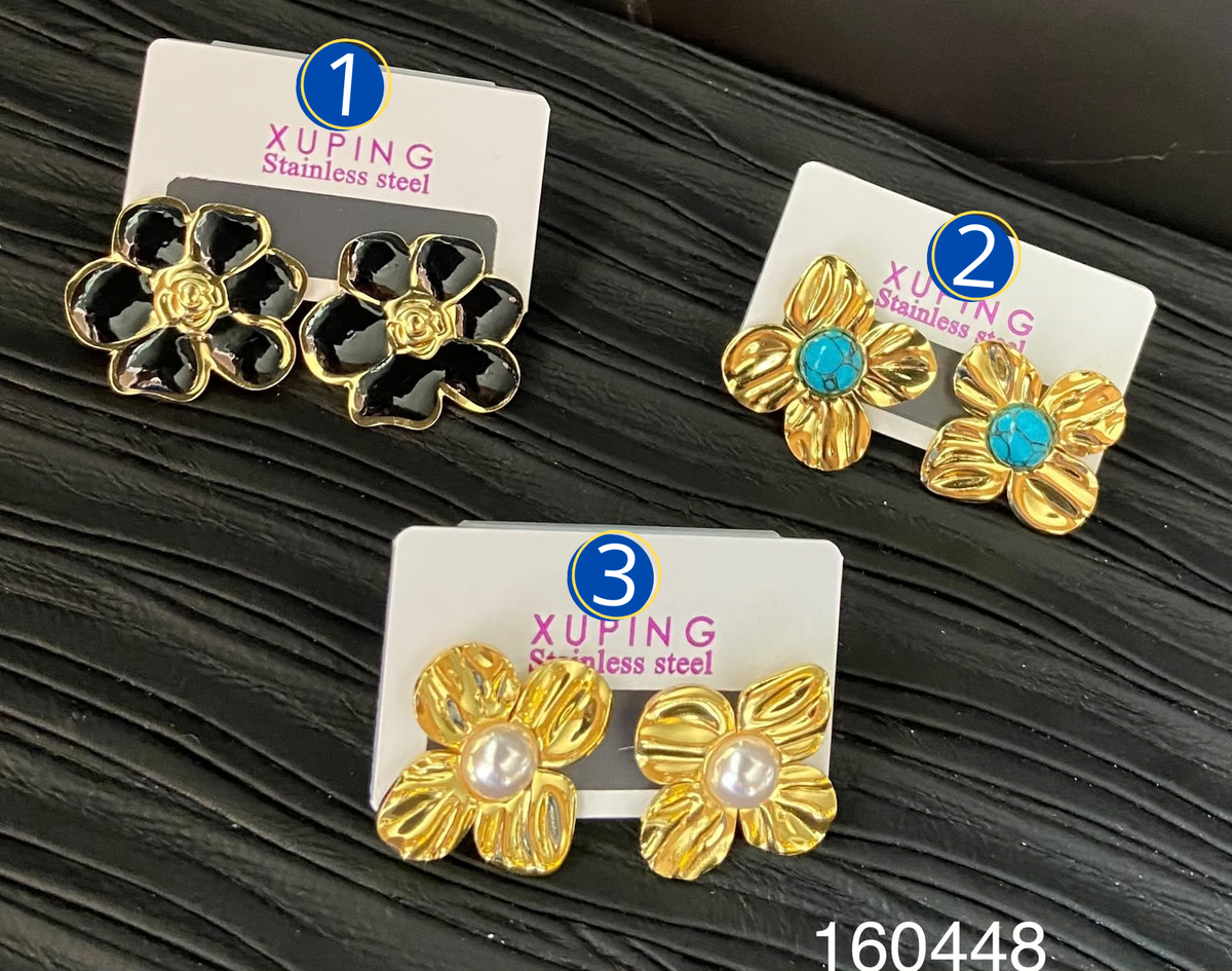 [03/OCTUBRE/26] Aretes Dorados Diferentes Diseños M34 Acero Inoxidable
