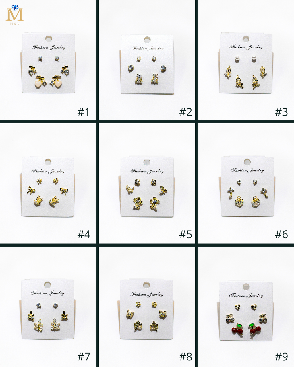 Set Aretes X3 - M21 Oro Laminado