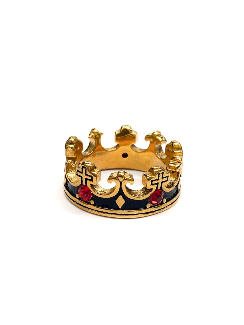 Anillo con Piedras Dorado y Plateado M4 Acero Inoxidable