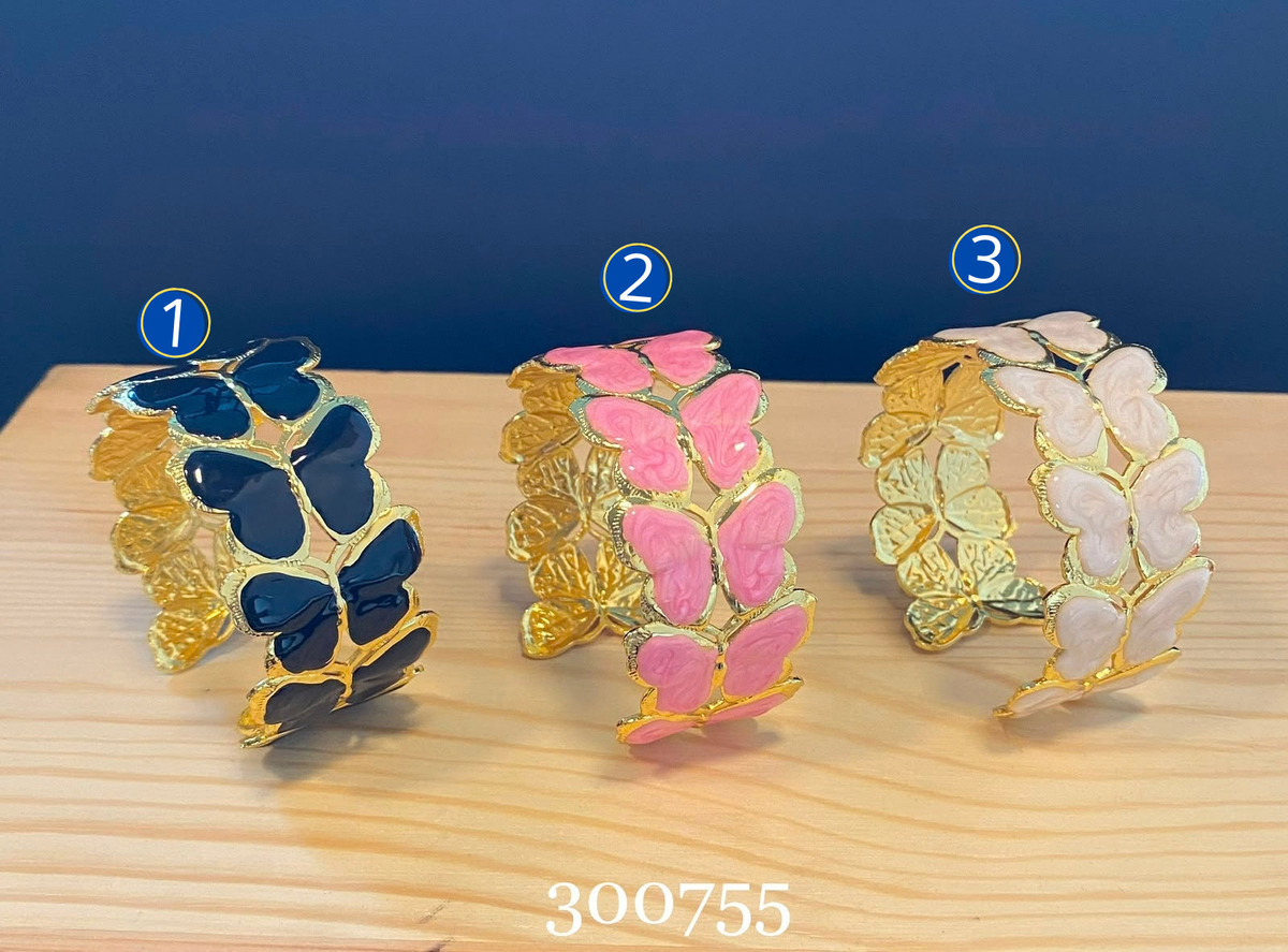 [03/OCTUBRE/26] Brazaletes Ajustables Dorados de Colores M18 Acero Inoxidable