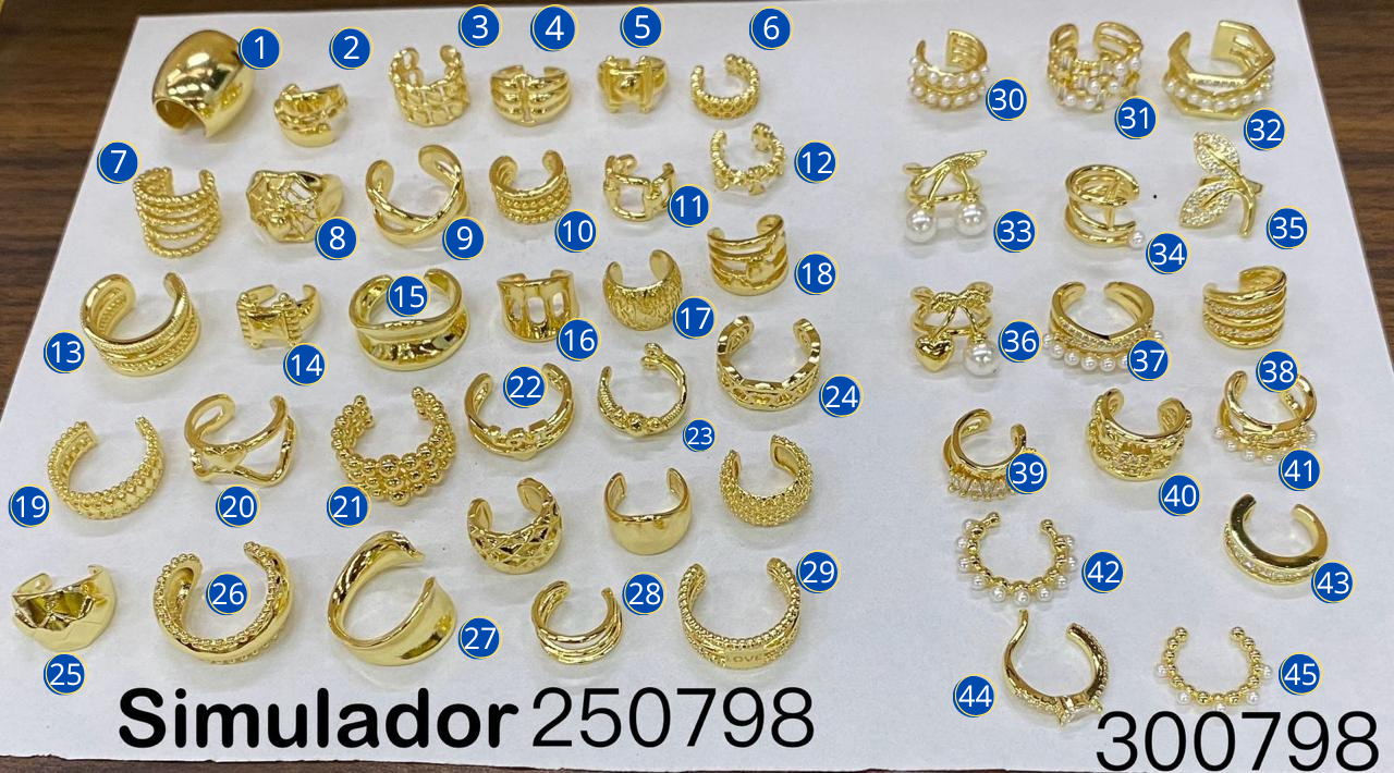 Aretes Simulador M5 ORO LAMINADO