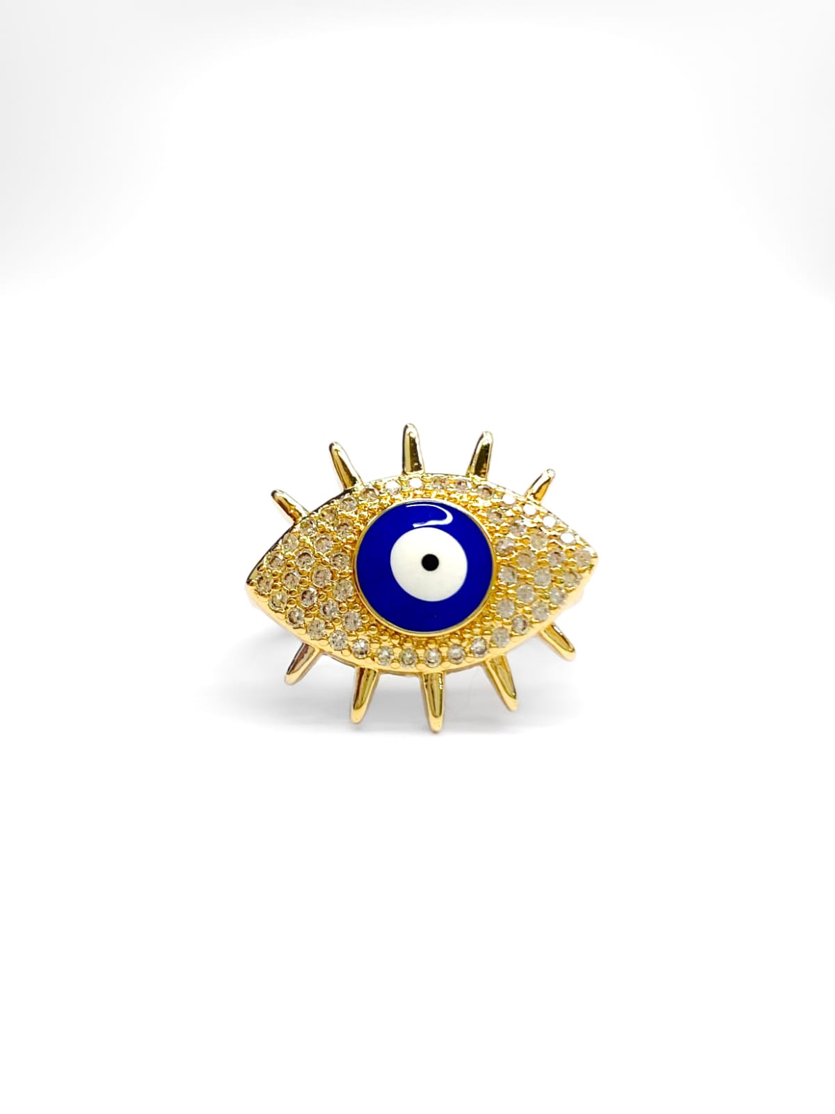 Anillo Ojo Turco Ajustable M5 Oro Laminado