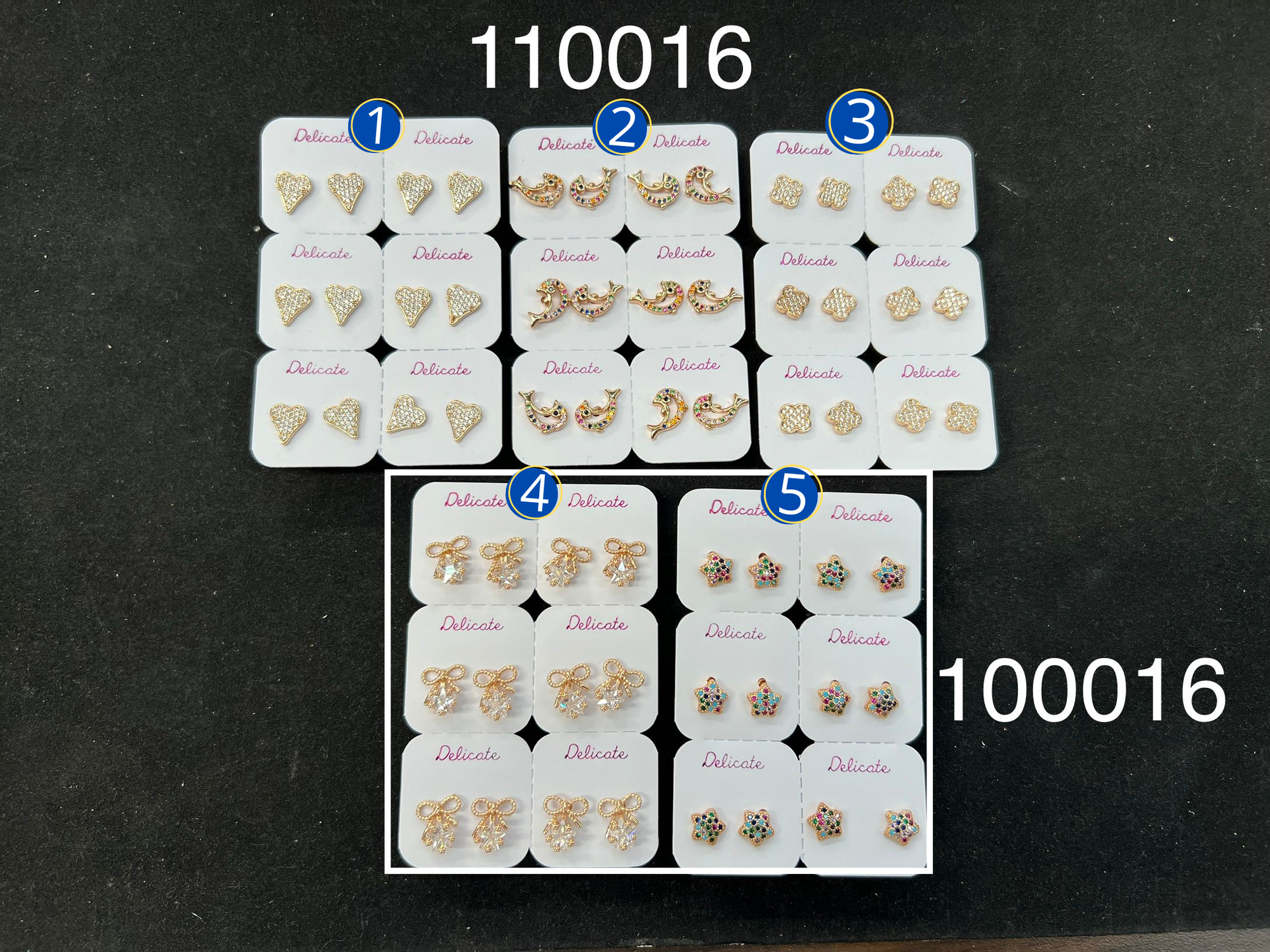 [05/AGOSTO/26] Paquete de 6 pares de aretes Dorados M2 Oro Laminado