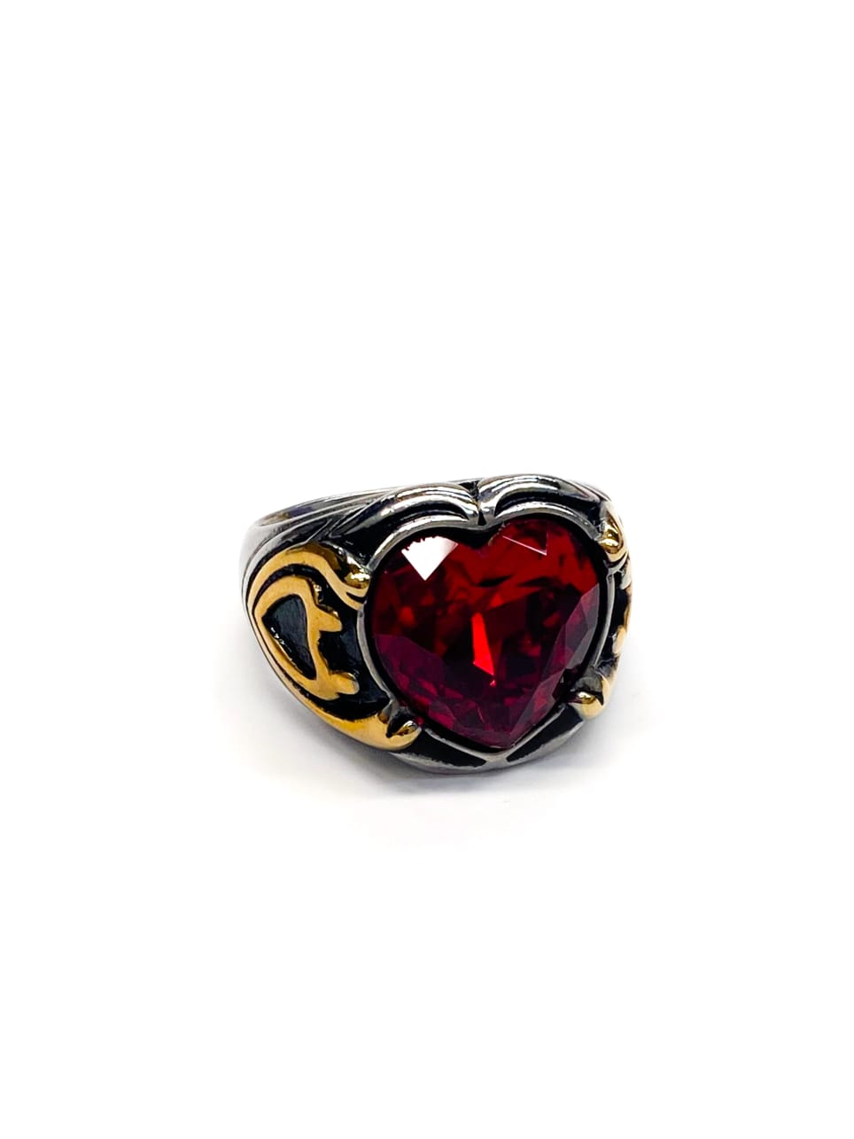 Anillo con Piedras Dorado y Plateado M4 Acero Inoxidable