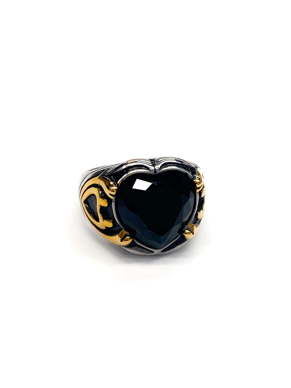 Anillo con Piedras Dorado y Plateado M4 Acero Inoxidable