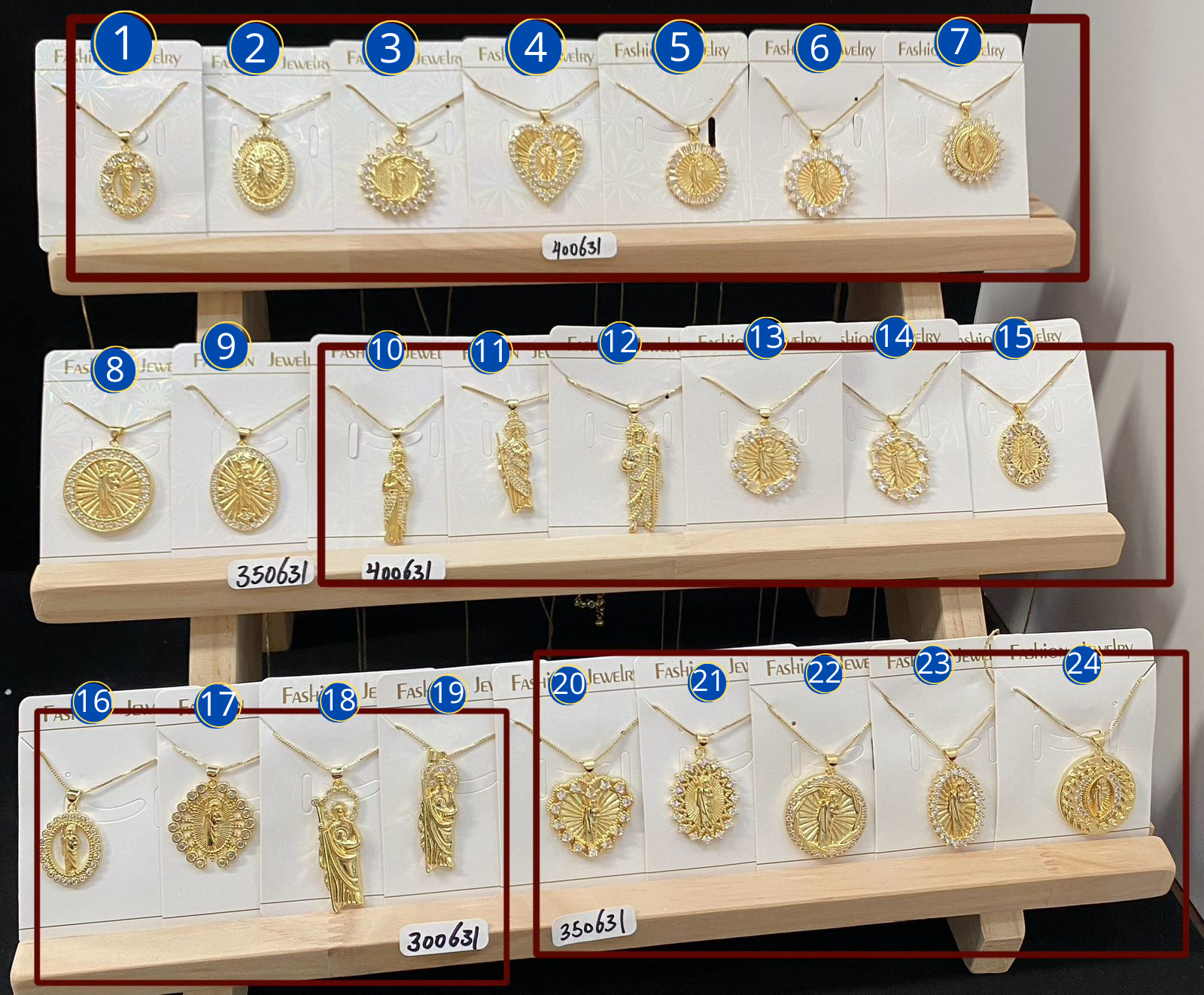 COLLARES RELIGISOS DORADOS M7 - Oro Laminado
