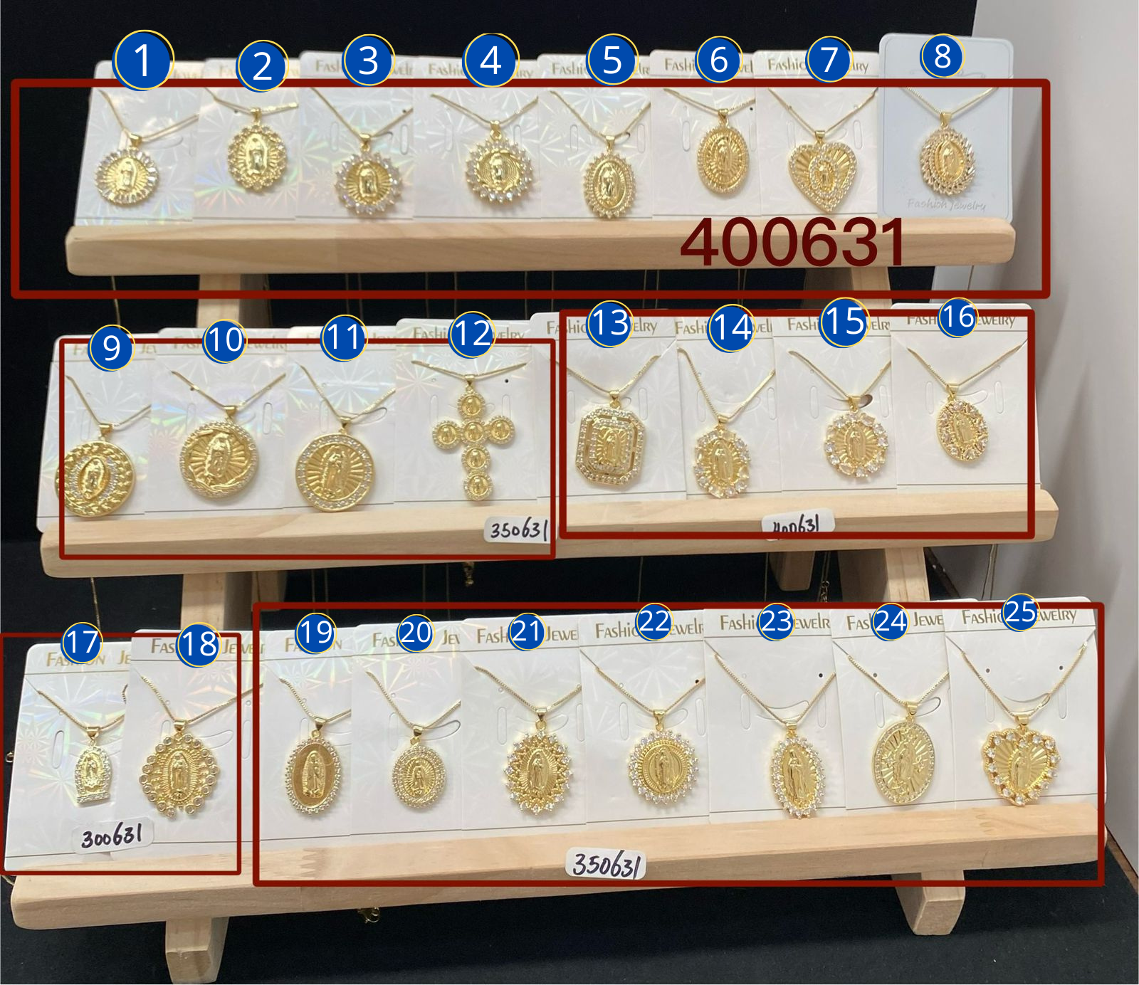 COLLARES RELIGISOS DORADOS M6 - Oro Laminado