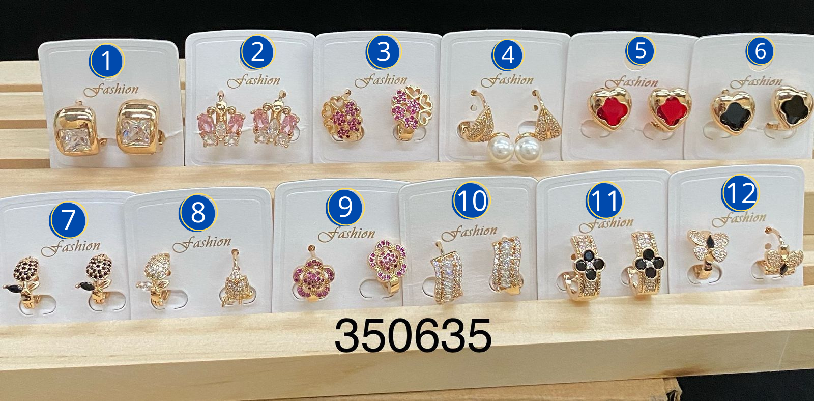 Aretes Dorados diferentes formas M15 Oro Laminado