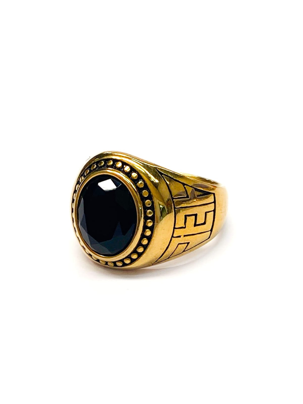 Anillo Piedra Dorado y Plateado M5 Acero Inoxidable