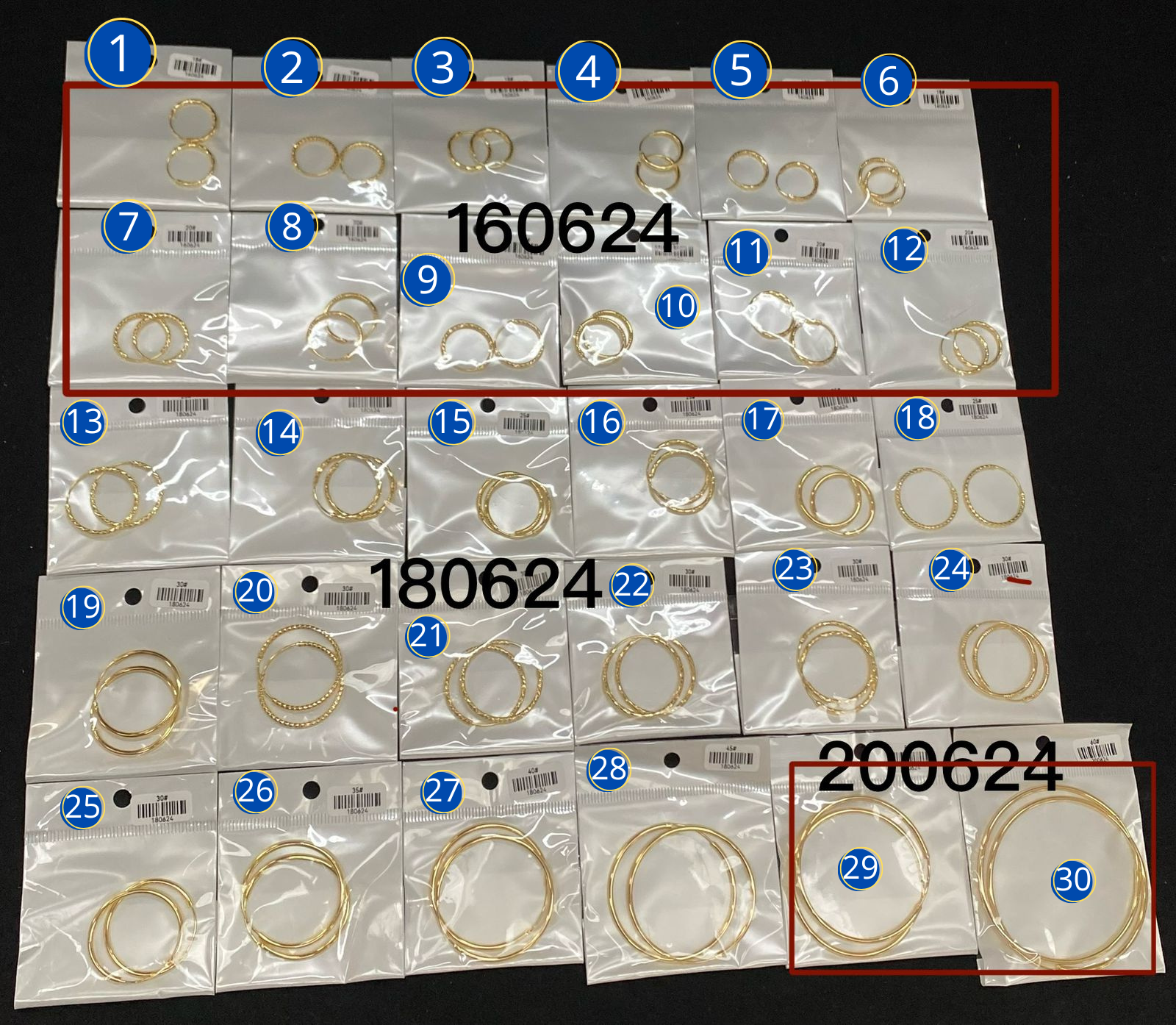 ARETES DORADOS M1 - Oro Laminado