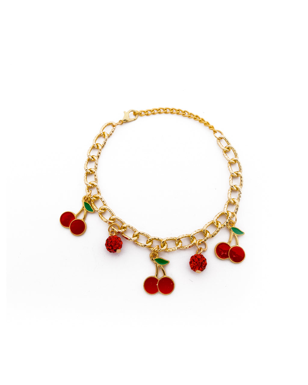 PULSERA DE CEREZA M5 ORO LAMINADO