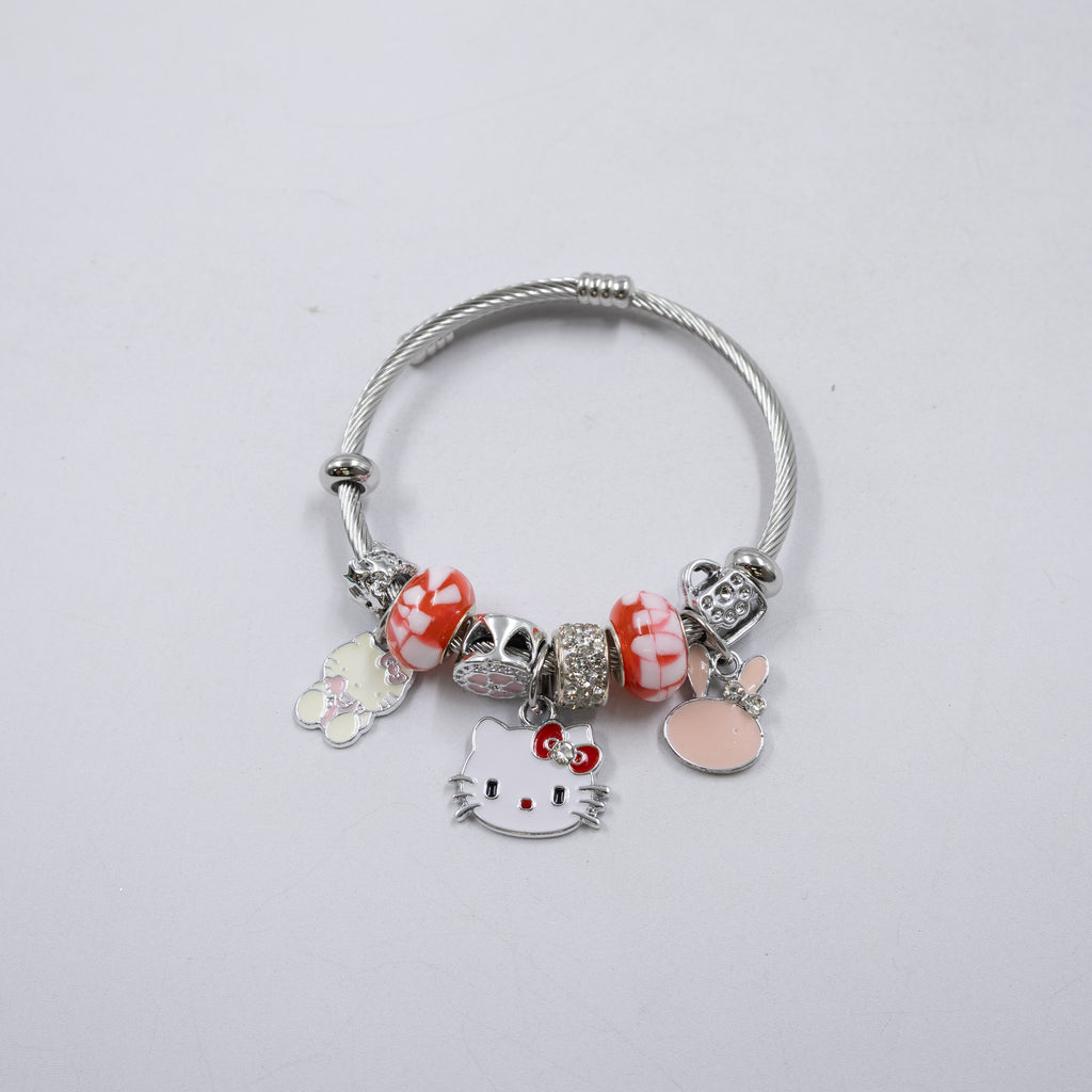 Pulsera tipo Pandora Plateados M6 Oro Laminado