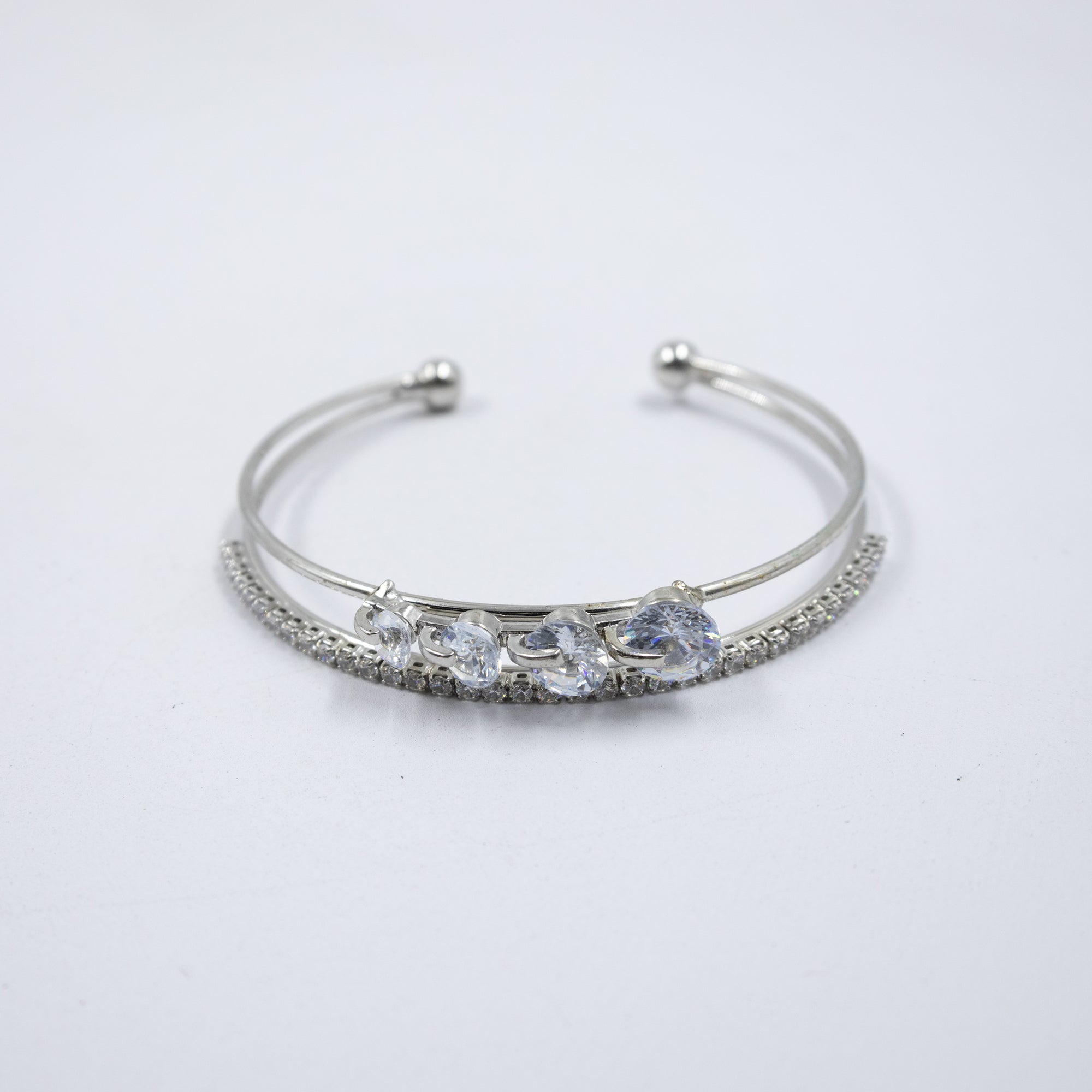 Pulsera dorada y Plateadas con piedras M3 Oro Laminado