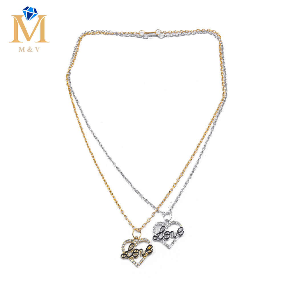 Collares en Pareja de corazón M8 Acero Inoxidable